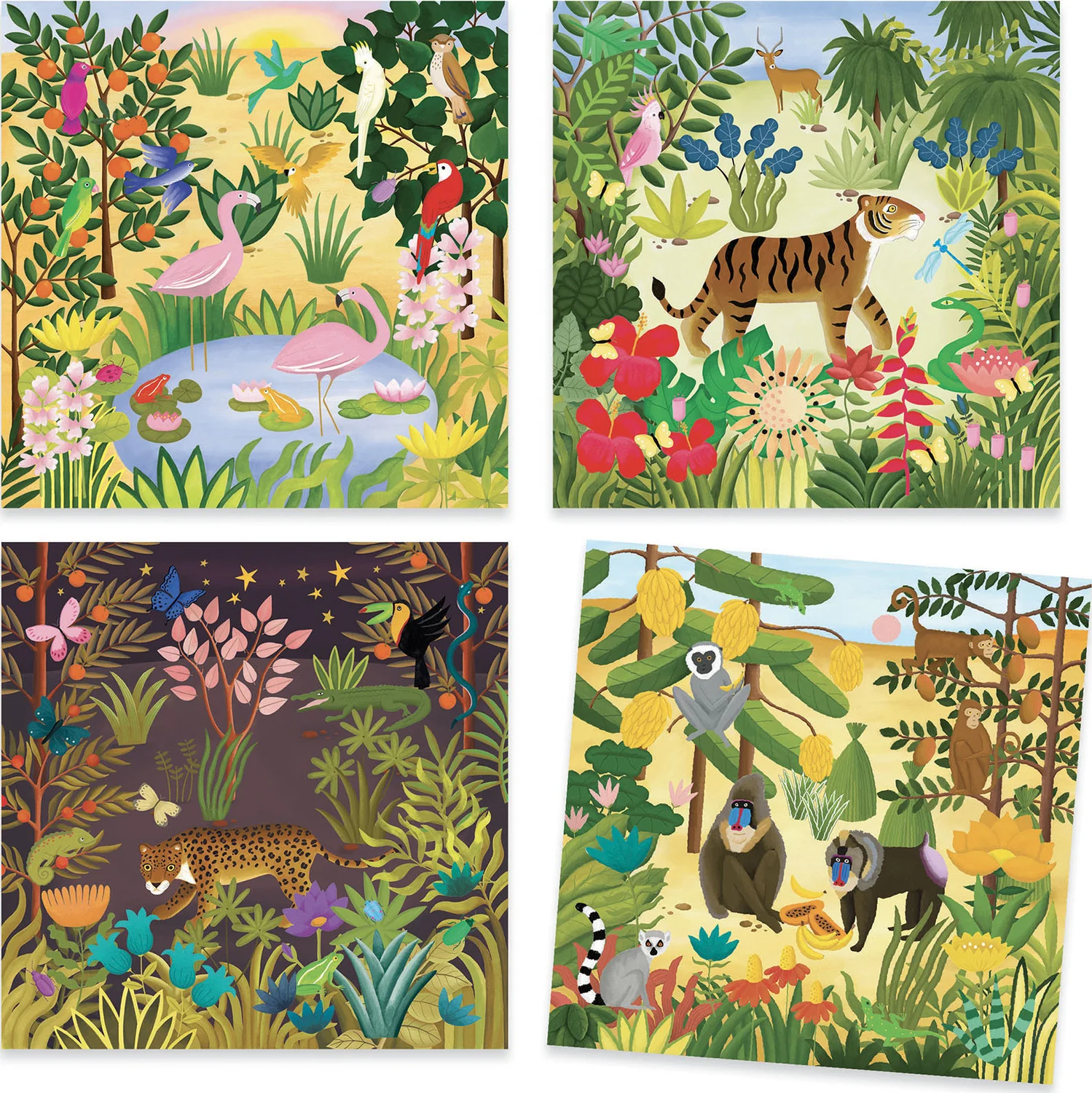 DJECO A Moment in Time Inspired by Douanier Rousseau Rub-on Transfers Art Kit - Image 3