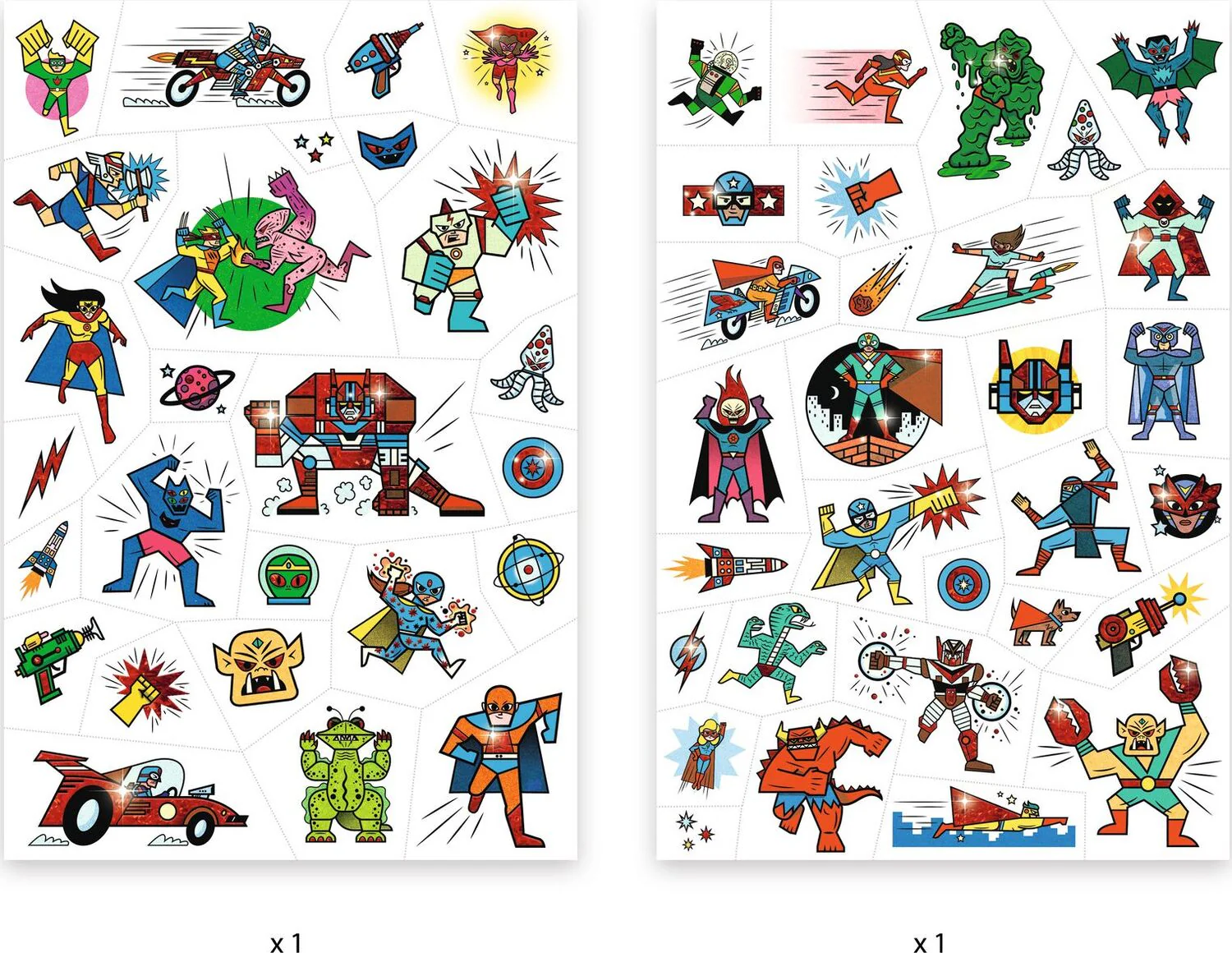 DJECO Heroes vs Villains Temporary Tattoos - Image 2