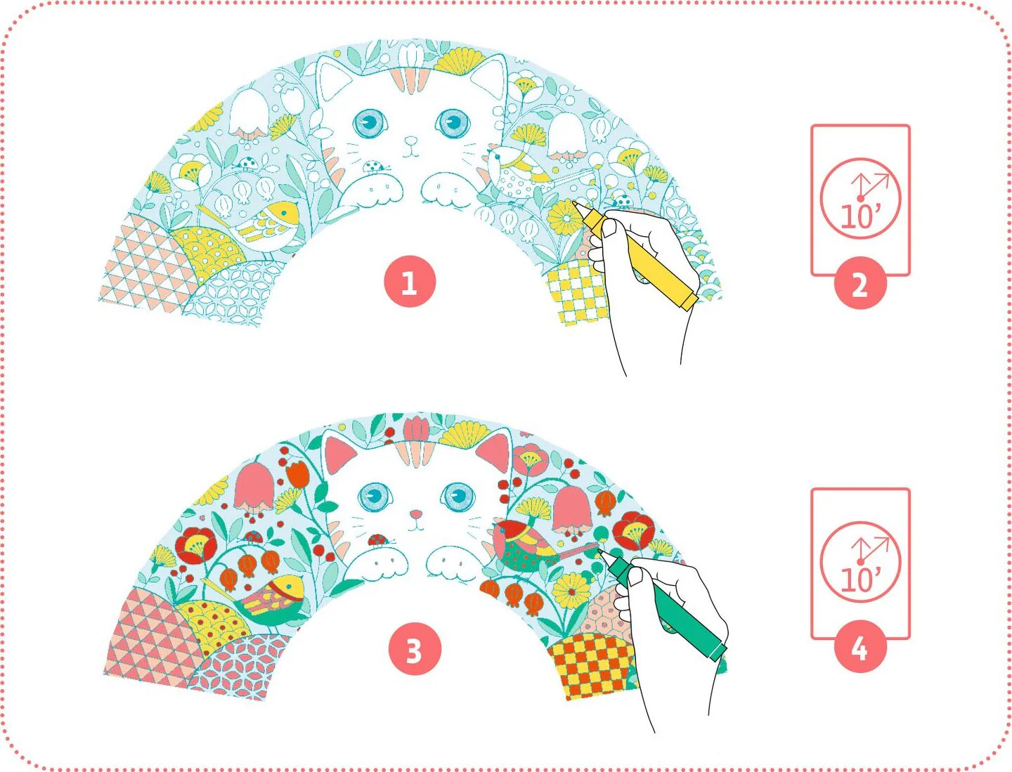 DJECO Koneko DIY Fan and Case Craft Kit - Image 3