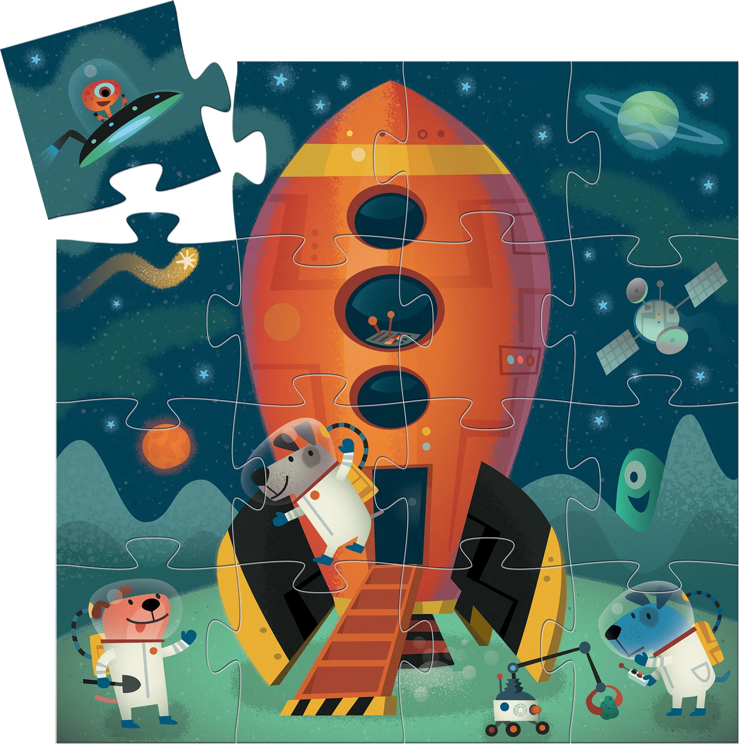 Djeco Rocket 16Pc Jigsaw Puzzle - Image 2