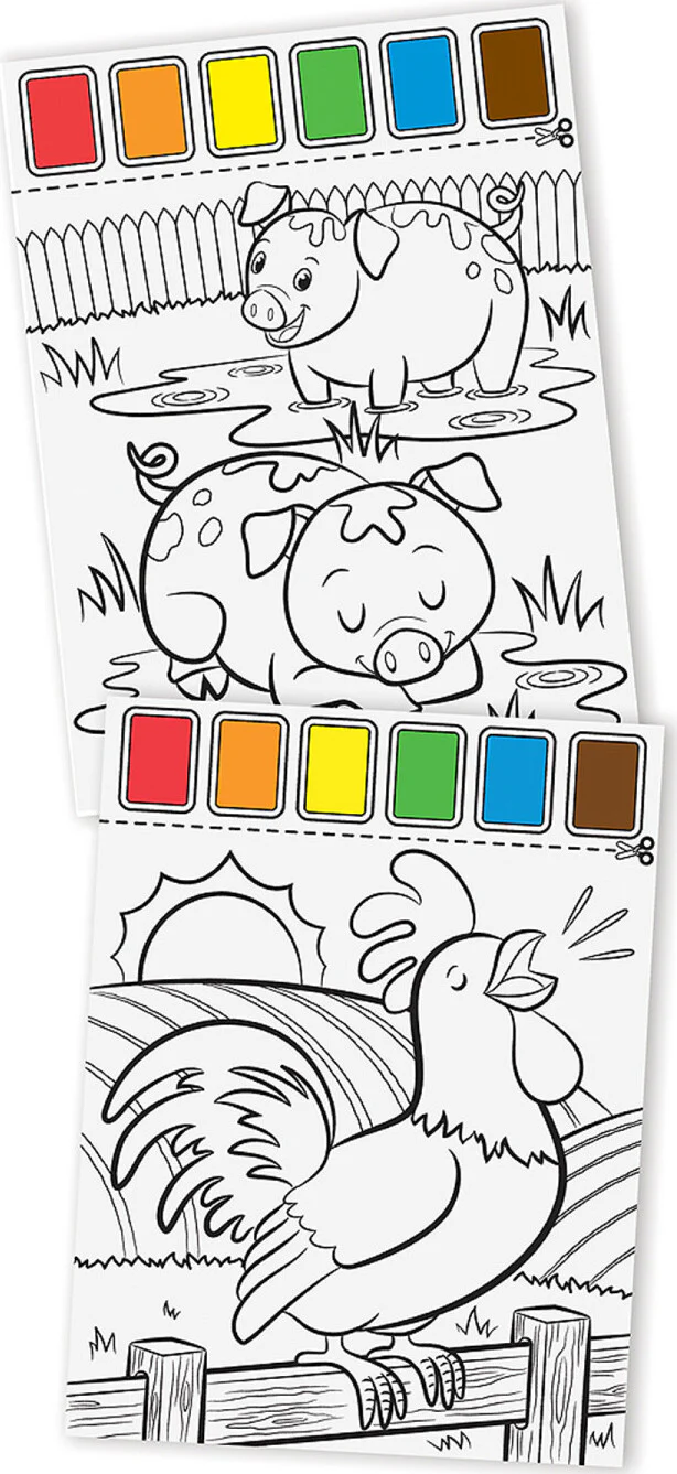 Farm Animals Paint with Water Kids' Art Pad - Image 4