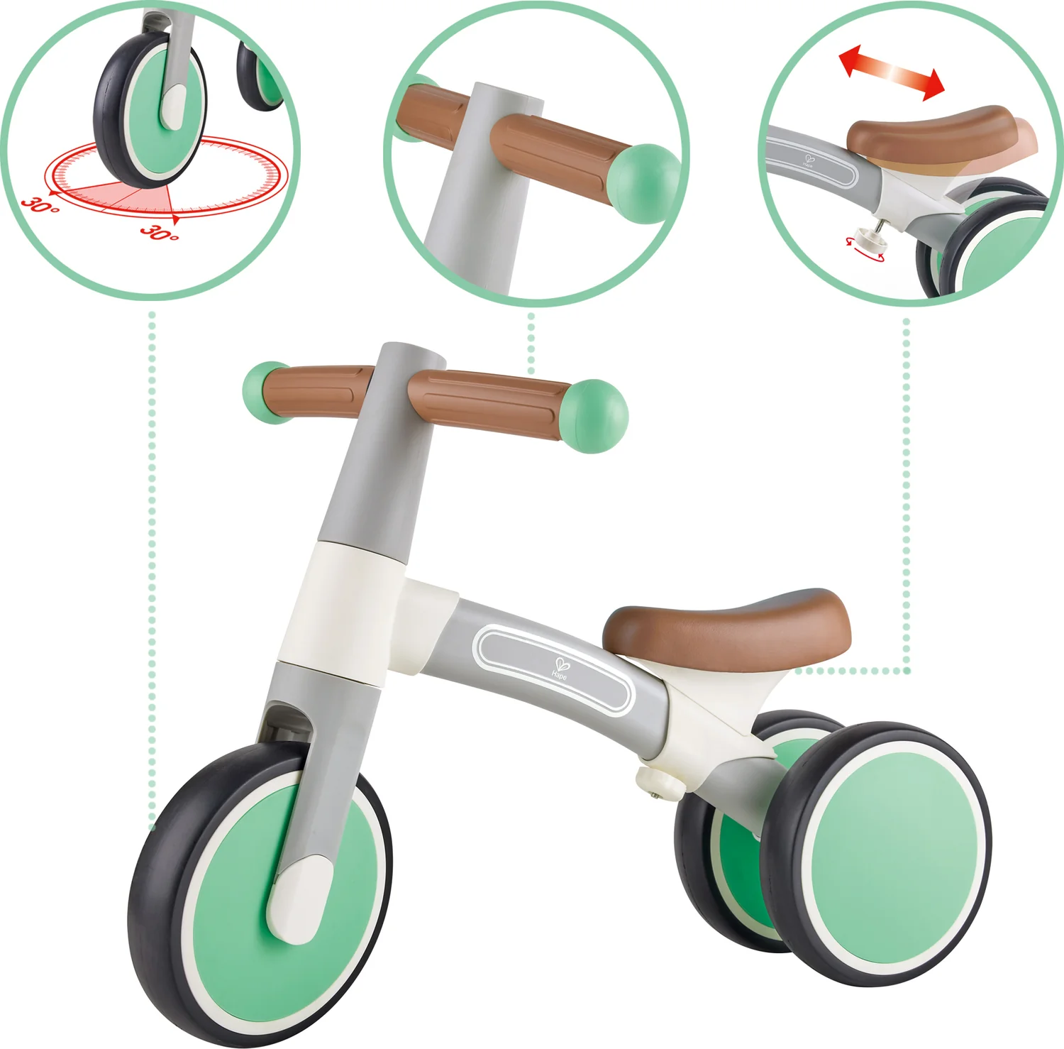 First Ride Balance Bike - Light Green - Image 2