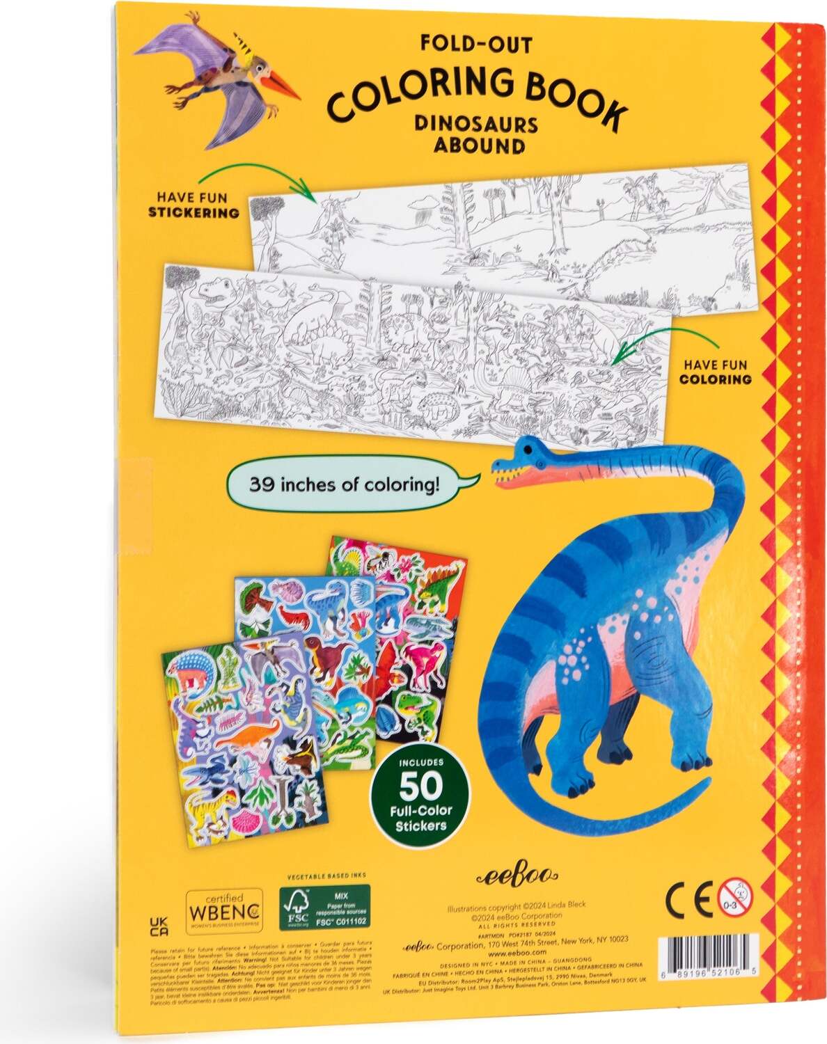 FoldOut Coloring Book Dinosaurs Abound - Image 4