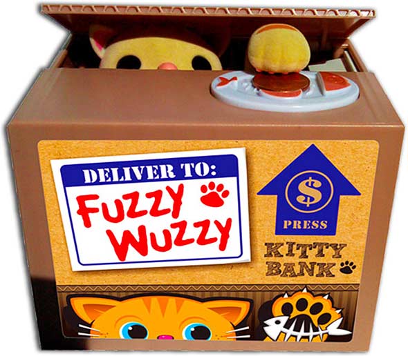 Fuzzy Wuzzy Kitty Bank - Image 2