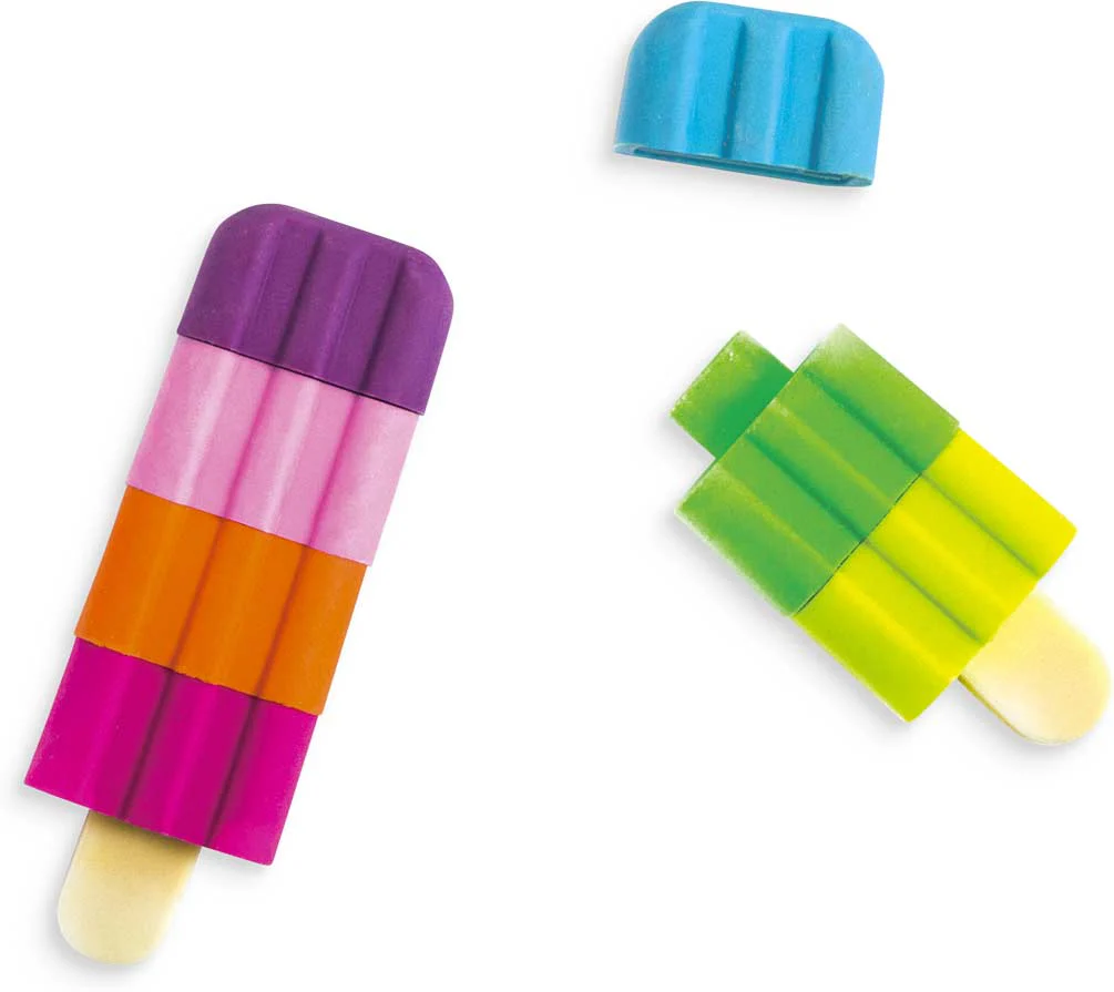 Icy Pops Scented Puzzle Erasers - Set of 4 - Image 2
