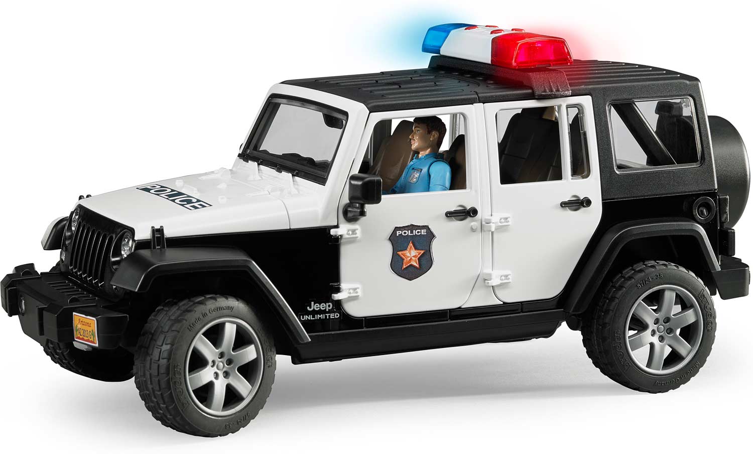 Jeep Wrangler Unlimited Rubicon Police vehicle with policeman - Image 2