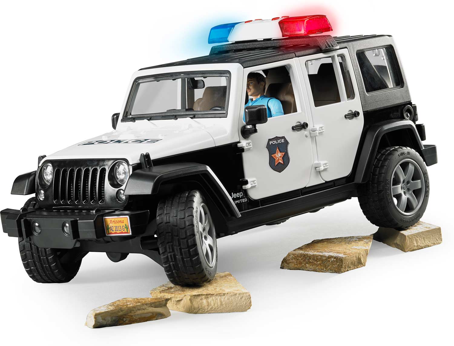 Jeep Wrangler Unlimited Rubicon Police vehicle with policeman - Image 3