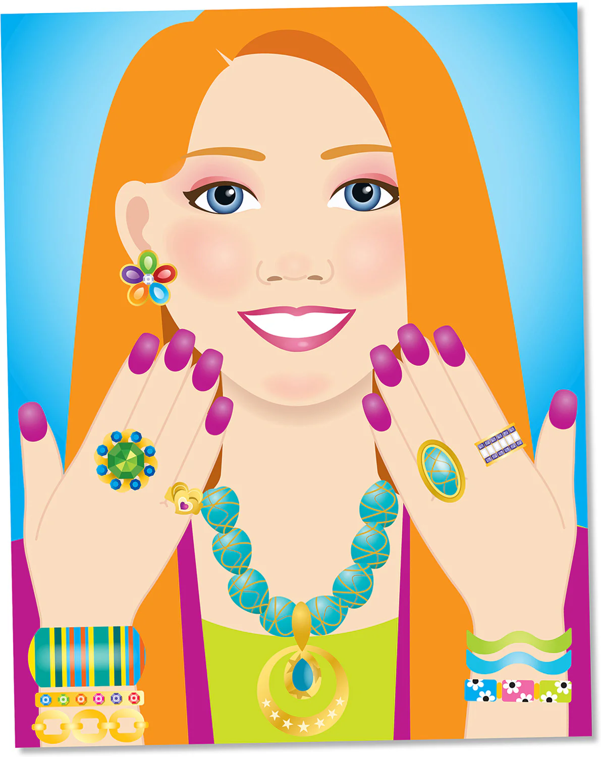 Jewelry & Nails Glitter Stickers Pad - Image 3