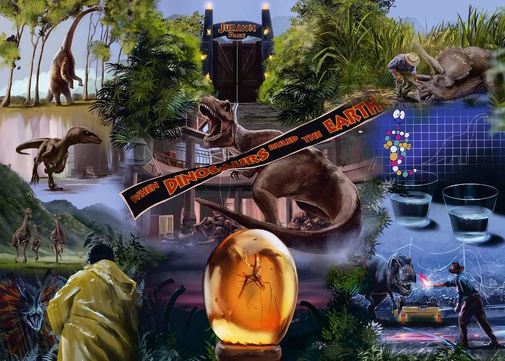 Jigsaw Puzzle AT Jurassic Park 1000p - 1000 Pieces Puzzle - Image 2