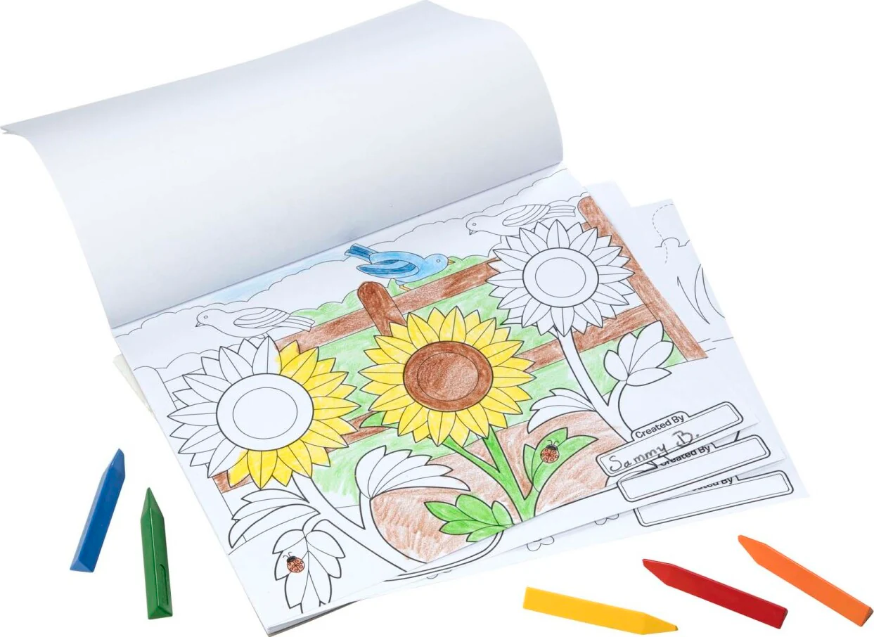 Jumbo 50-Page Kids' Coloring Pad - Horses, Hearts, Flowers, and More - Image 3