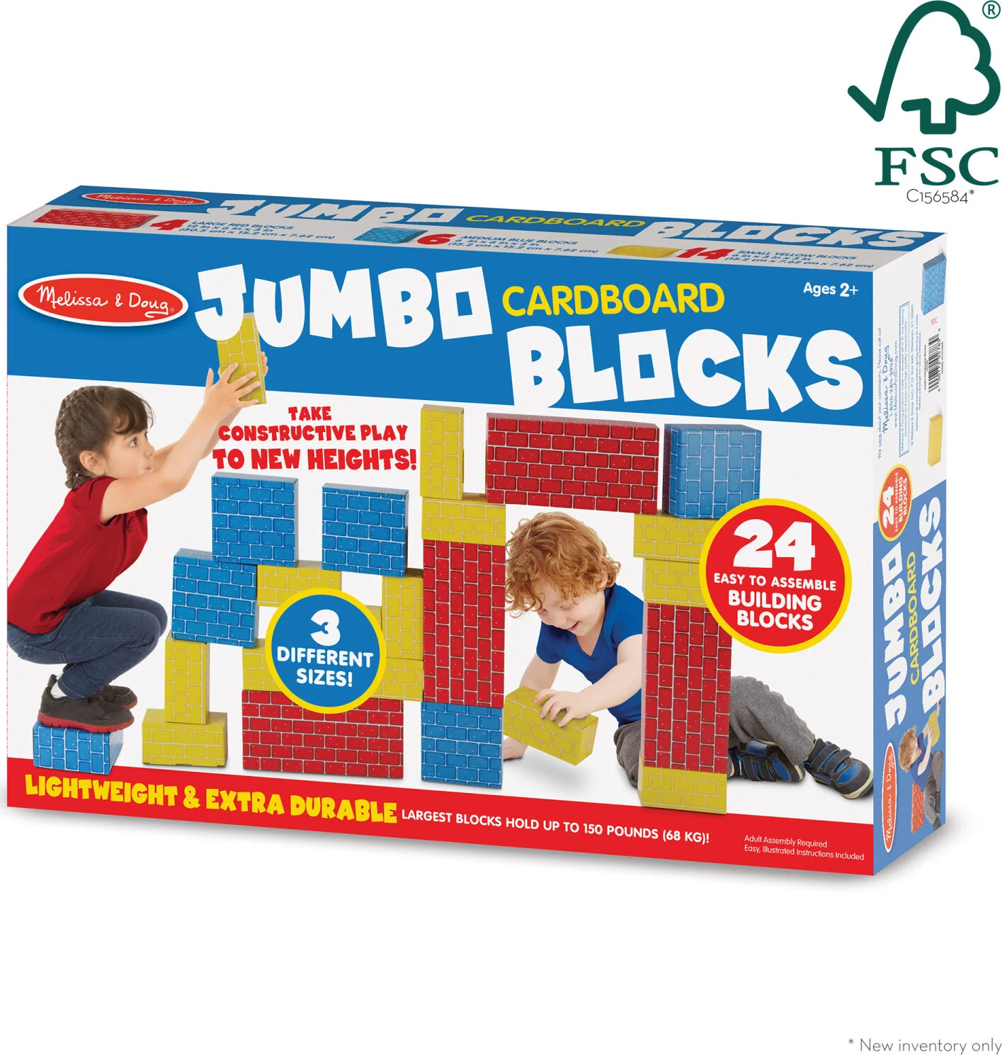 Jumbo Cardboard Blocks - 24 Pieces - Image 2