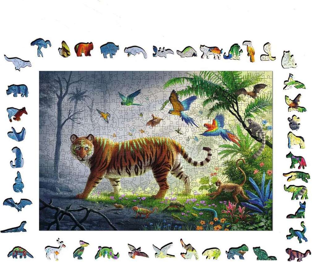 Jungle Tiger (500 pc Wooden Puzzles) - Image 3