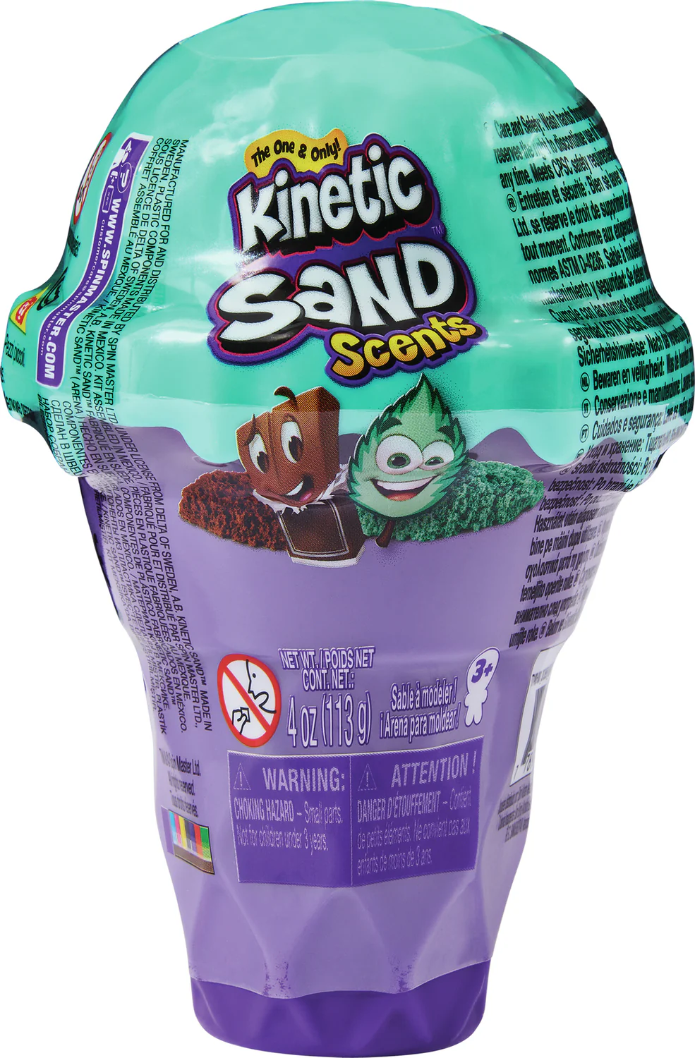 Kinetic Sand Scents, 4oz Ice Cream Cone Container with 2 Colors of All-Natural Scented (Styles May Vary) - Image 2