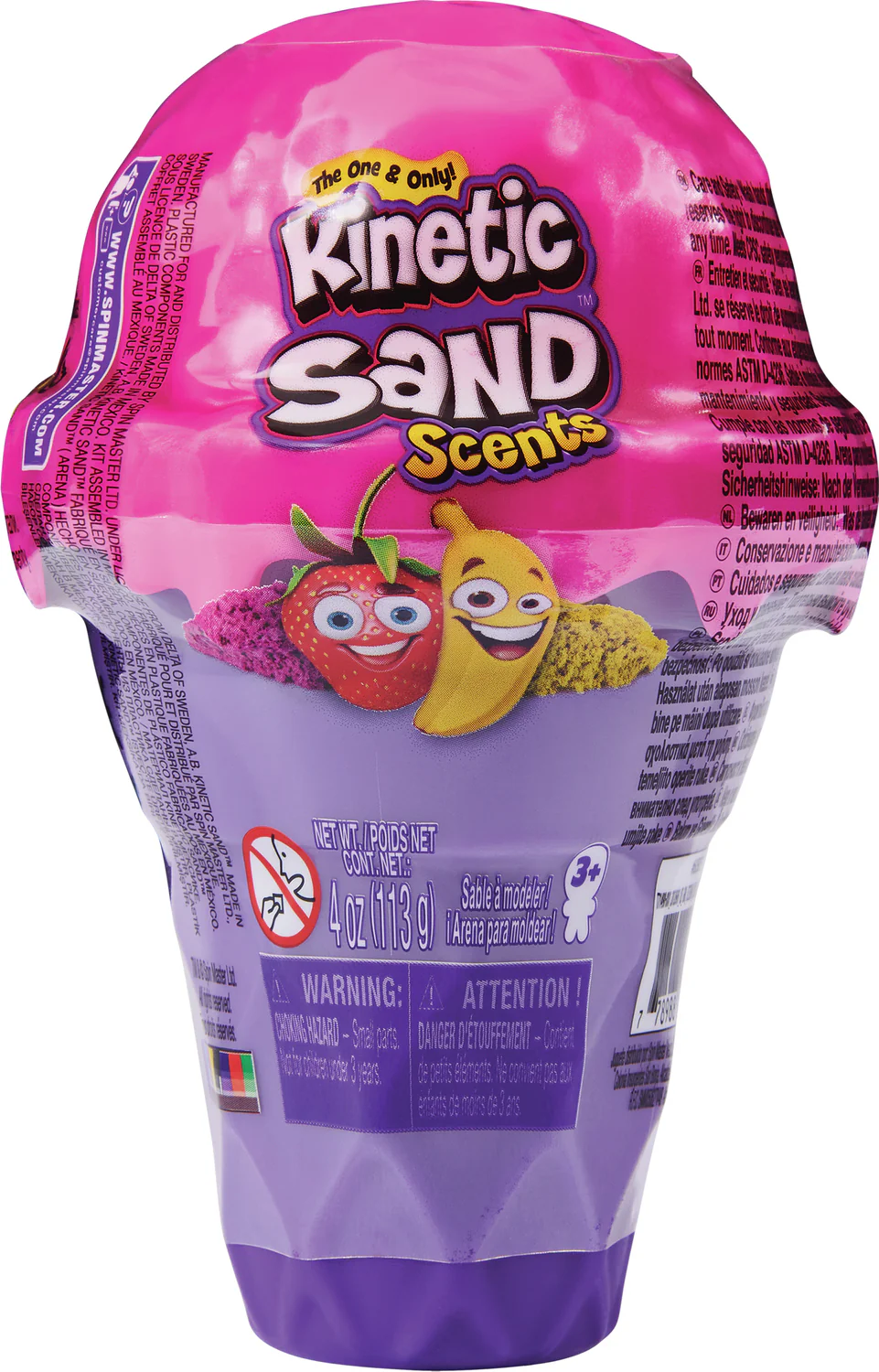 Kinetic Sand Scents, 4oz Ice Cream Cone Container with 2 Colors of All-Natural Scented (Styles May Vary) - Image 4