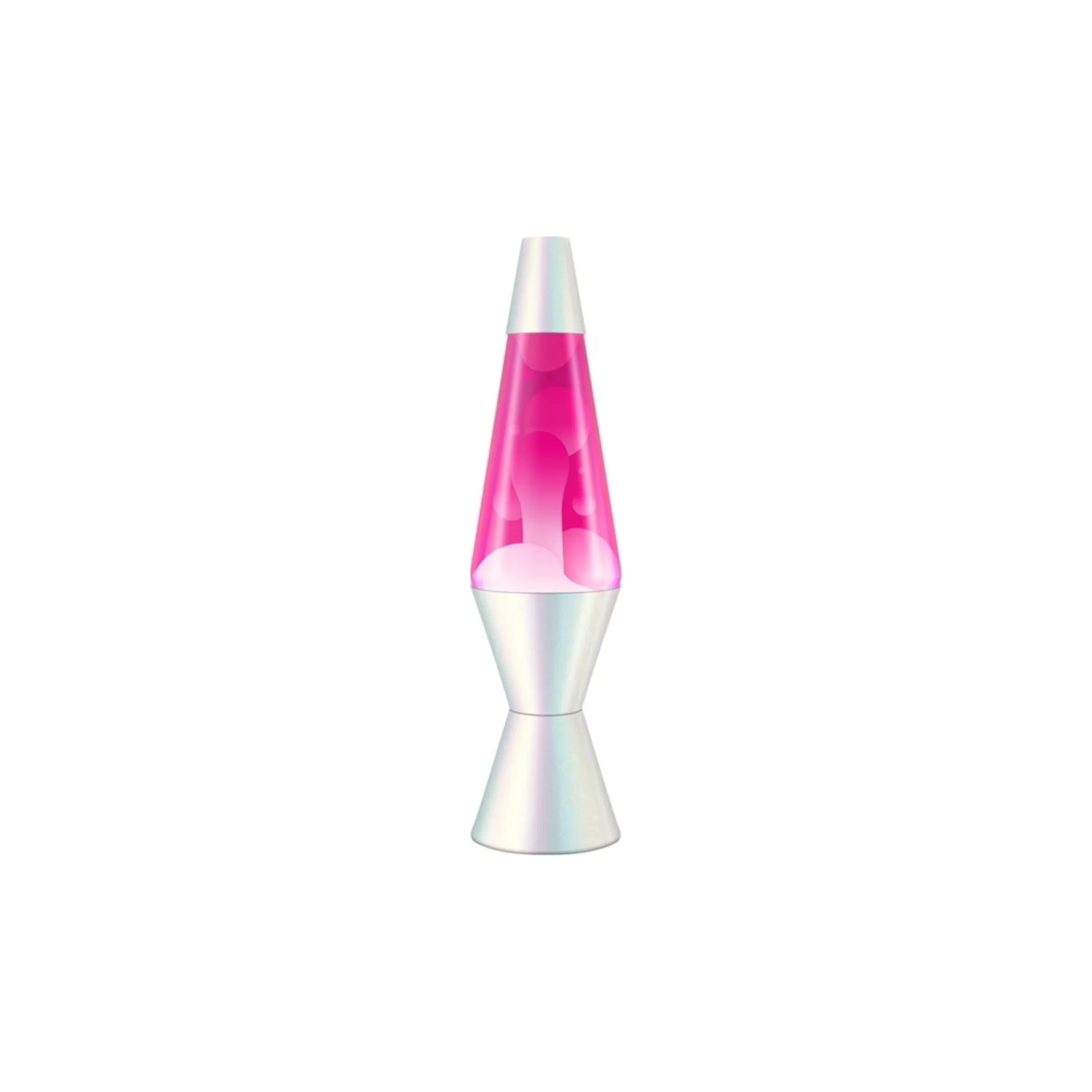 Lava Lamp 14.5" Opalescent White Pink