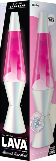Lava Lamp 14.5" Opalescent White Pink - Image 3