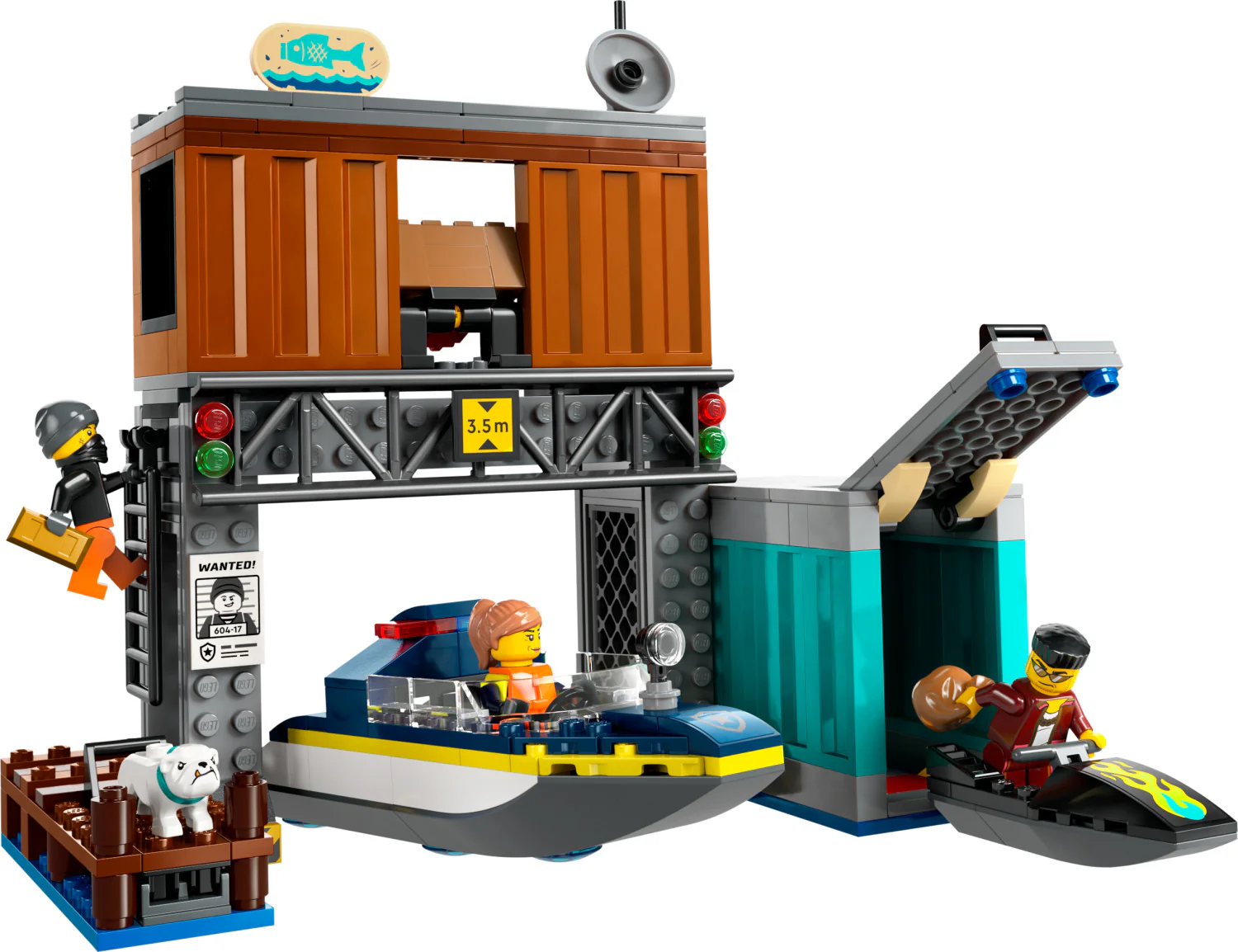 LEGO® City Police: Police Speedboat and Crooks' Hideout 60417 - Image 2