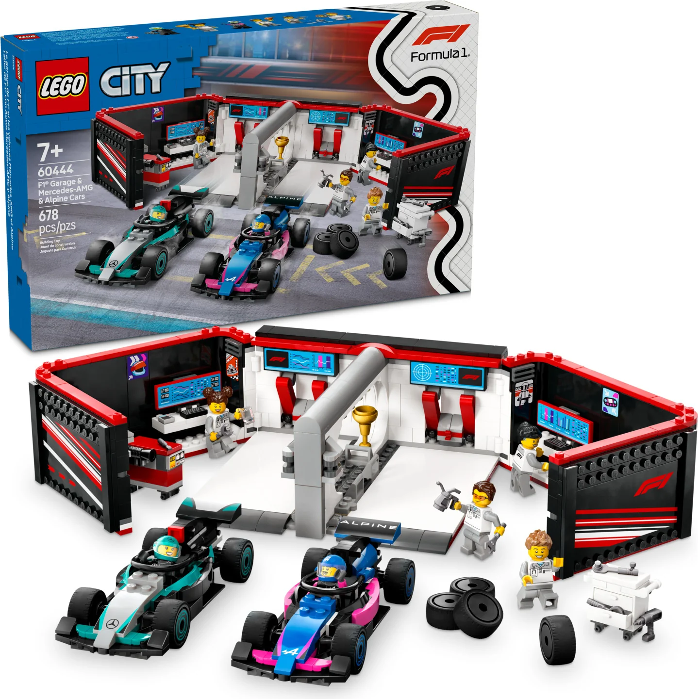 LEGO® City Formula 1: F1® Garage & Mercedes-AMG & Alpine Cars 60444