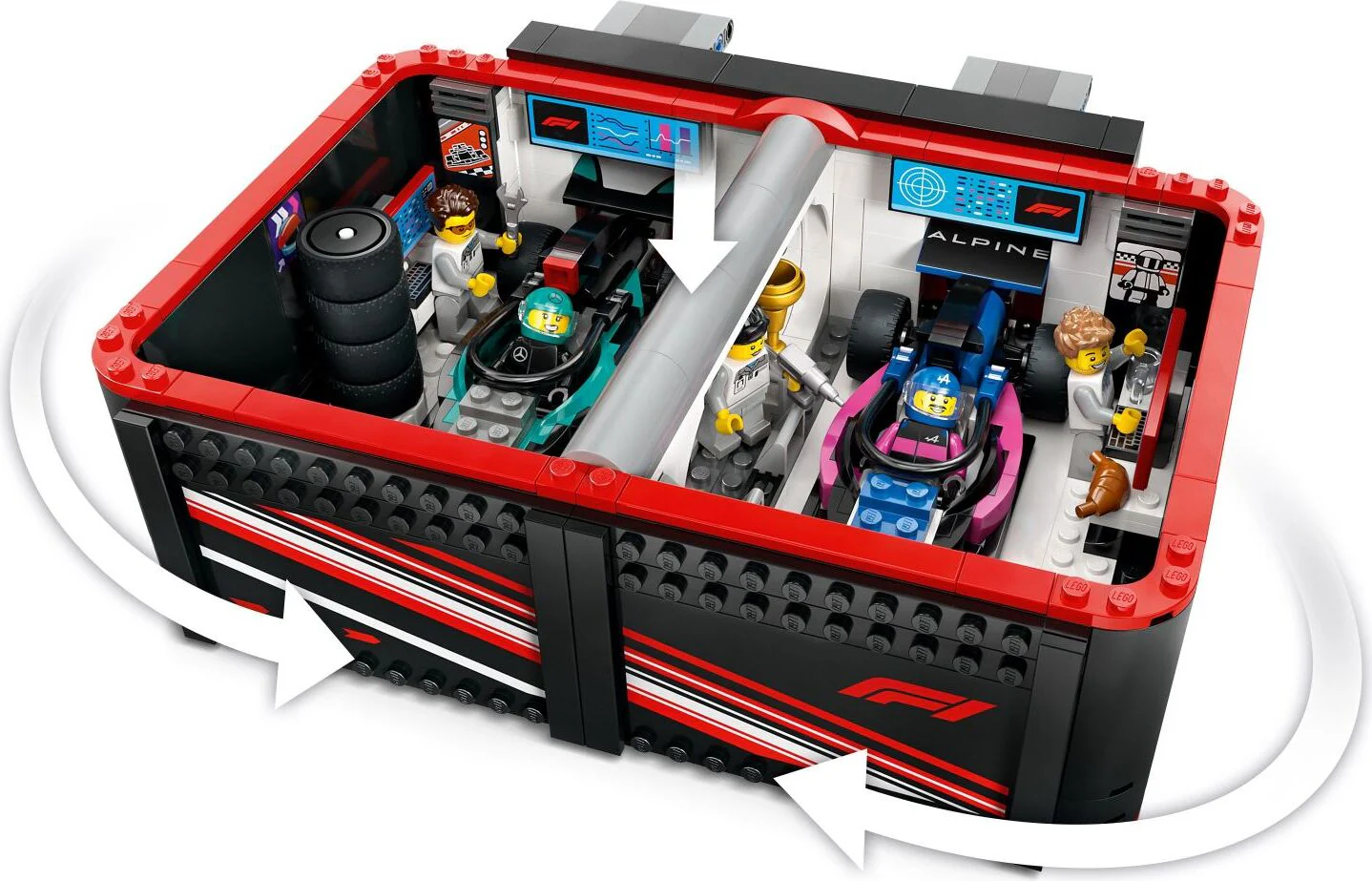 LEGO® City Formula 1: F1® Garage & Mercedes-AMG & Alpine Cars 60444 - Image 4
