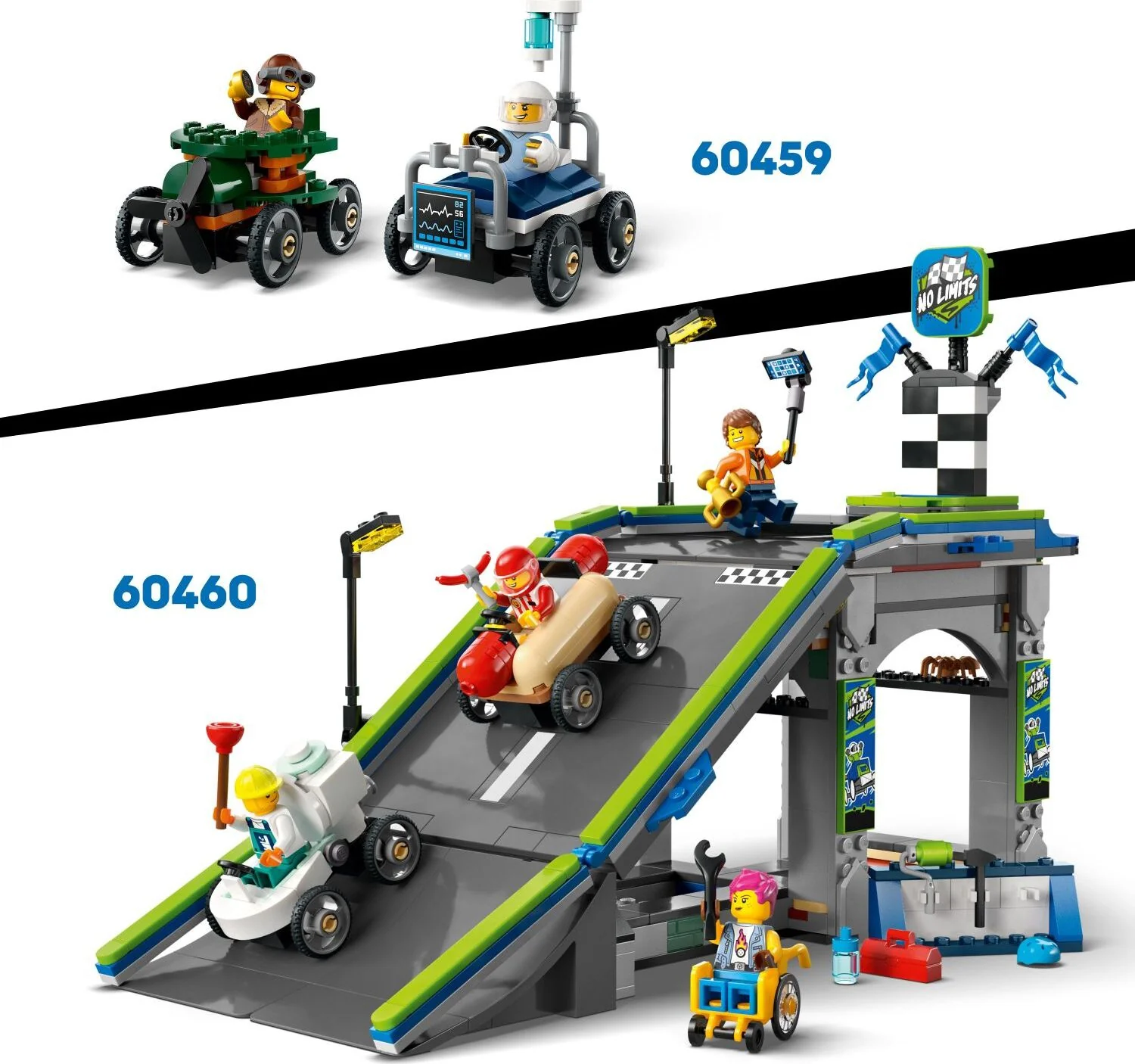 LEGO® City Great Vehicles: Airplane vs. Hospital Bed Race Car Pack 60459 - Image 3