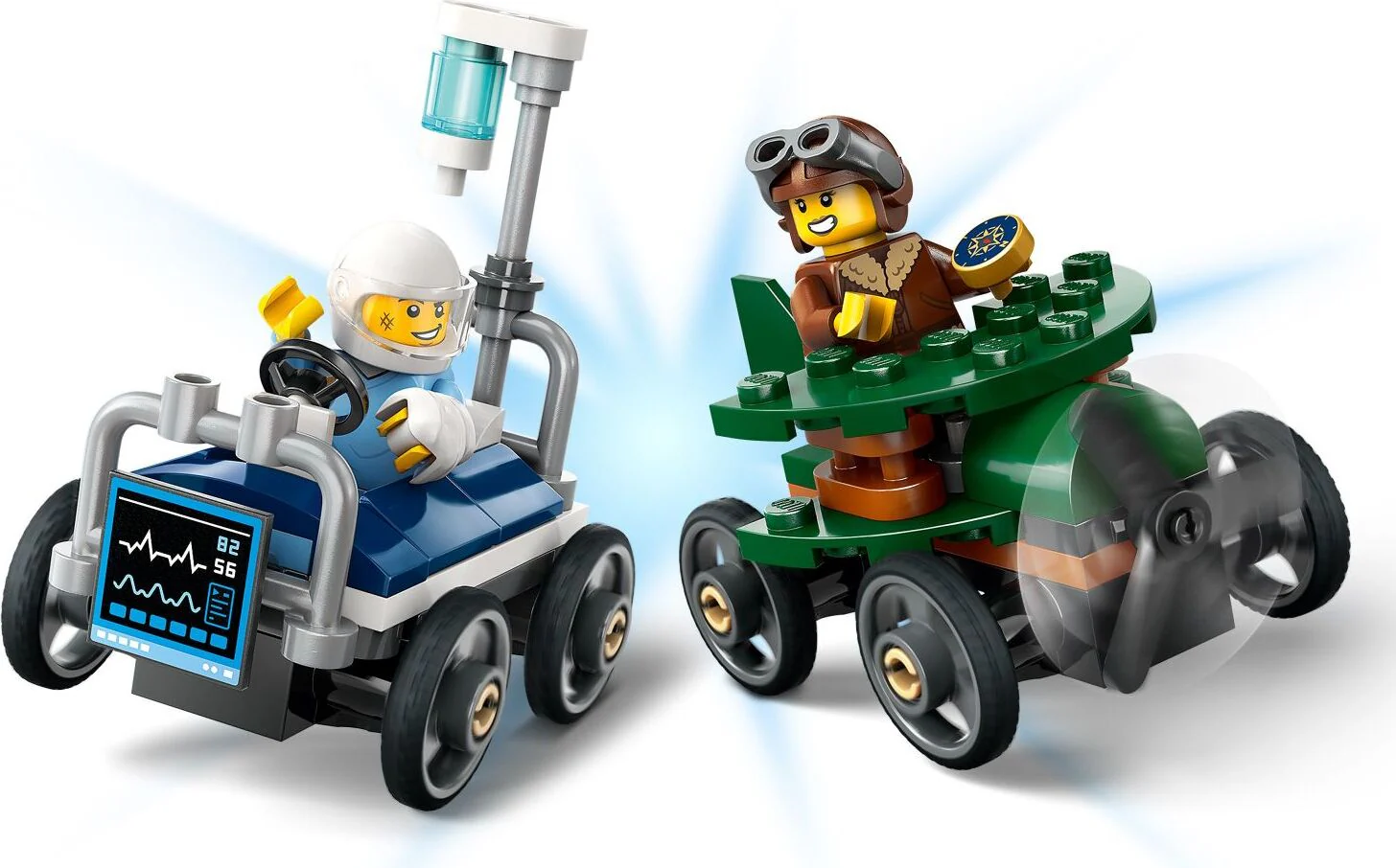 LEGO® City Great Vehicles: Airplane vs. Hospital Bed Race Car Pack 60459 - Image 5