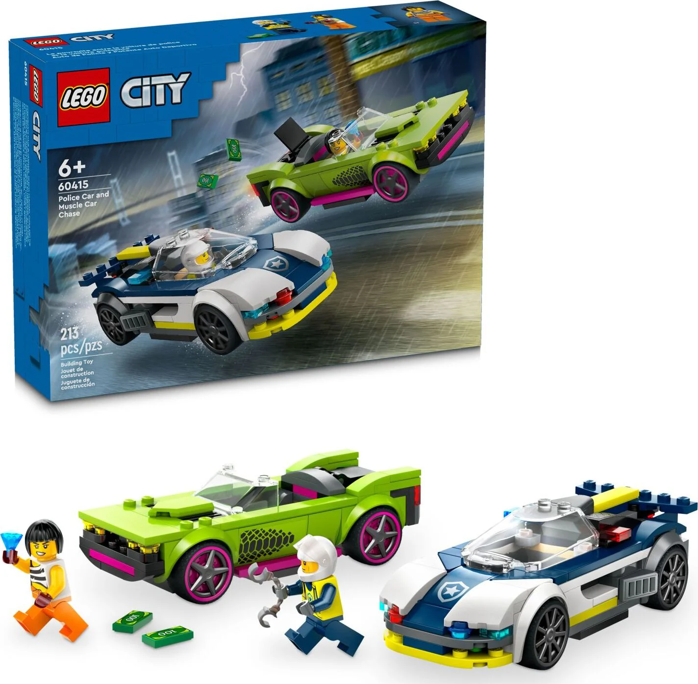 LEGO® City Police: Police Car and Muscle Car Chase 60415
