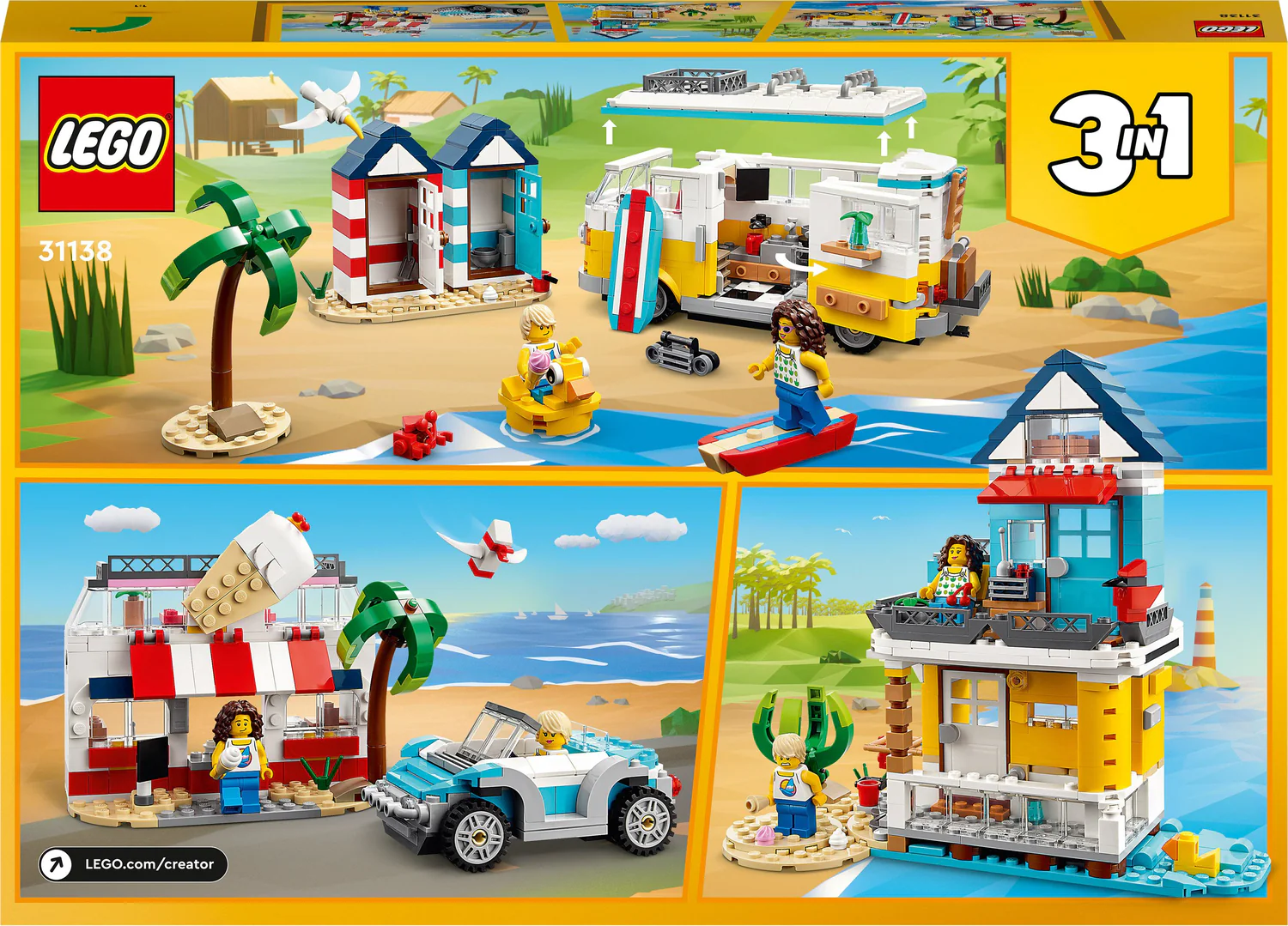 LEGO® Creator 3 in 1 Beach Camper Van 31138 - Image 2