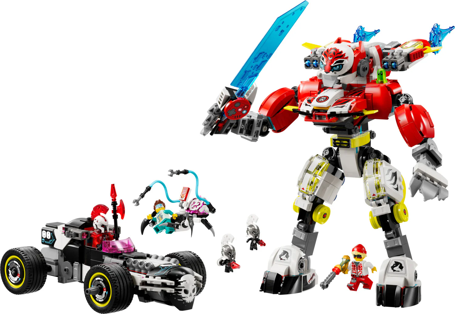 LEGO® DREAMZzz: Cooper's Tiger Mech & Zero's Hot Rod Car 71497 - Image 2