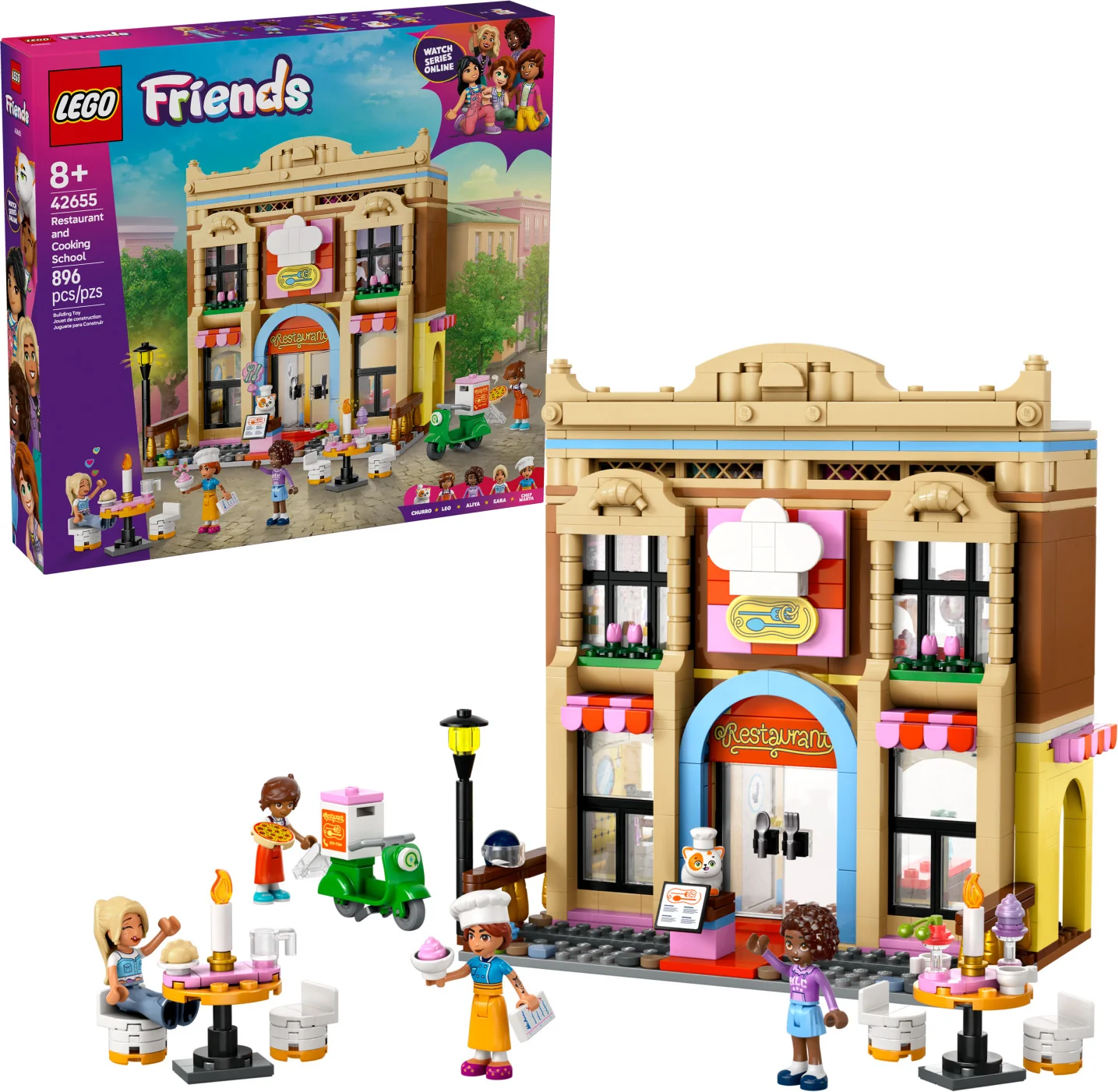 LEGO® Friends: Restaurant and Cooking School 42655