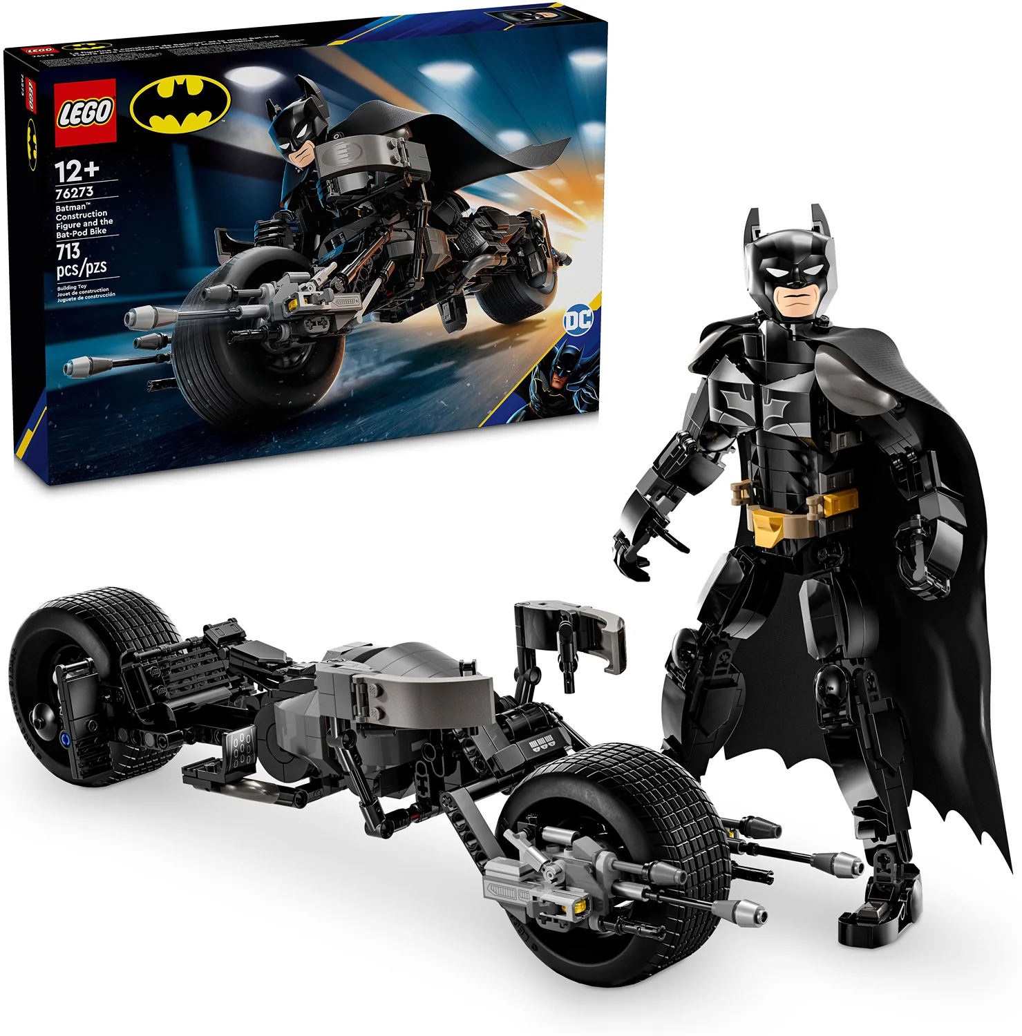 LEGO® SUPER HEROES DC Batman Construction Figure and the Bat-Pod Bike 76273 - Image 3