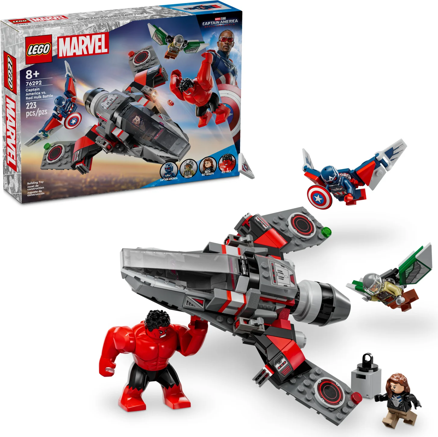LEGO® Super Heroes Marvel: Captain America vs. Red Hulk Battle 76292