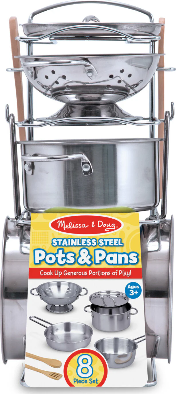 Let's Play House! Stainless Steel Pots & Pans Play Set - Image 2