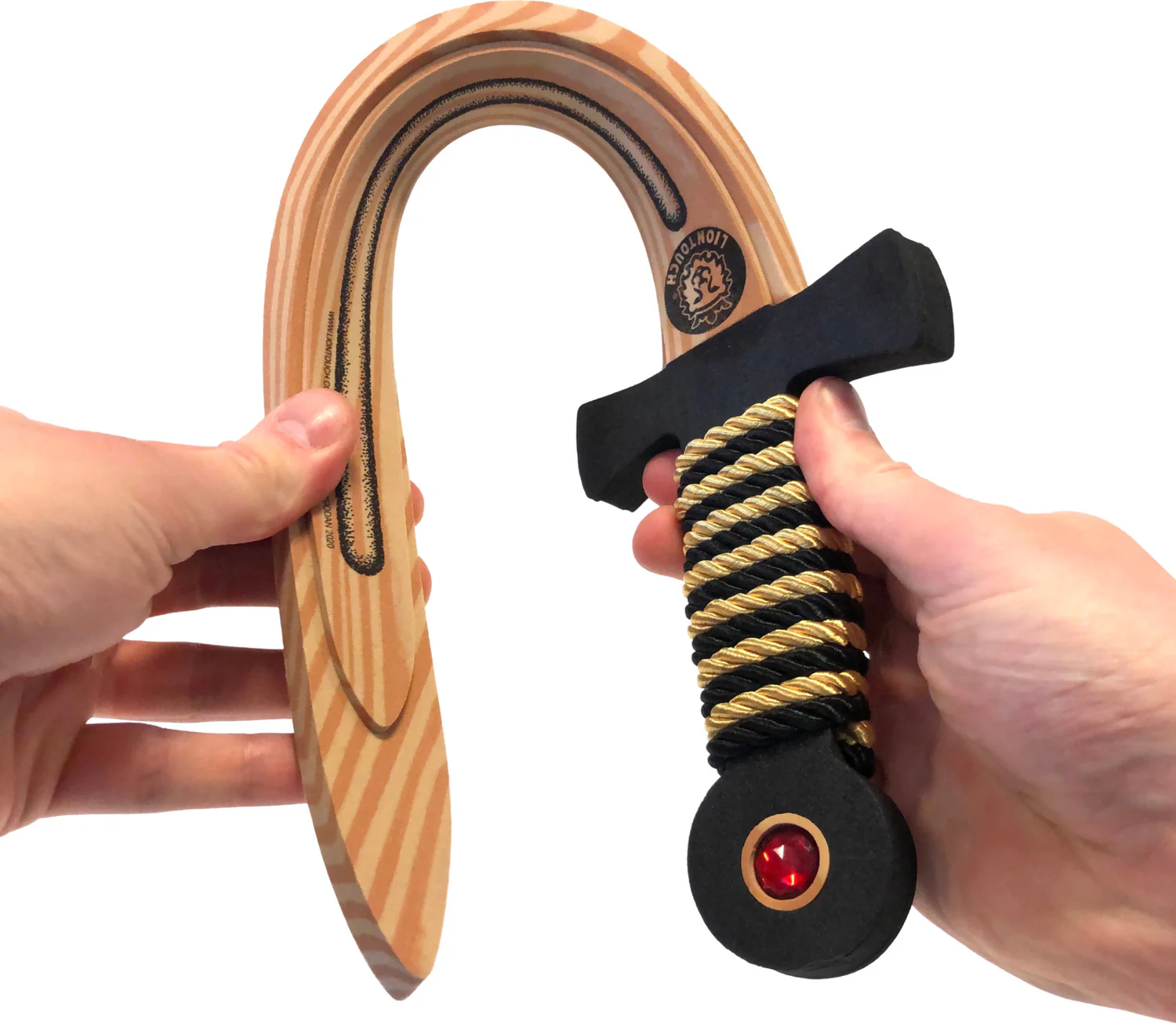 Liontouch Pretend-Play WoodyLion Sword - Medium Black and Gold - Image 3