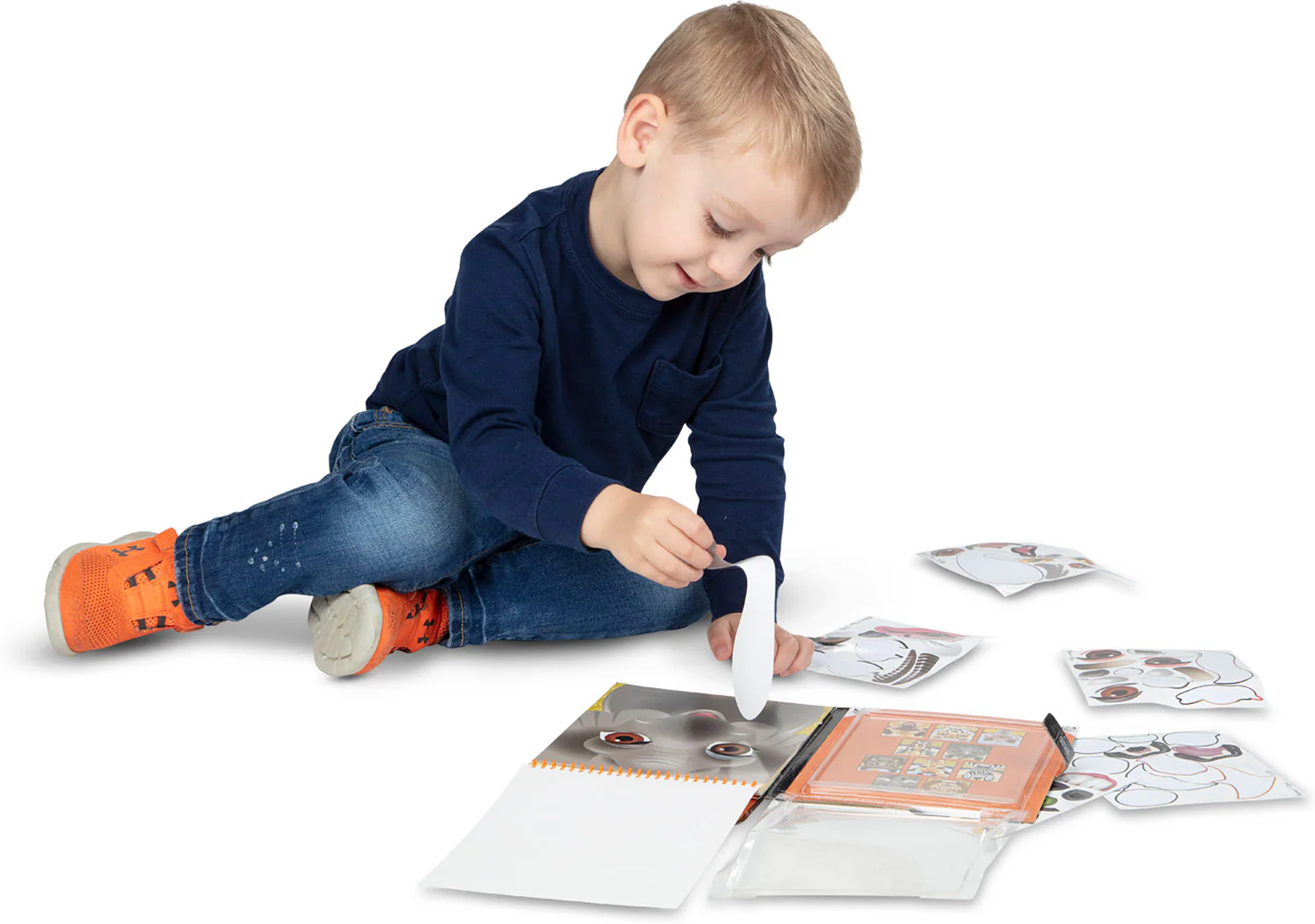 Make-a-Face - Safari Reusable Sticker Pad - On the Go Travel - Image 3