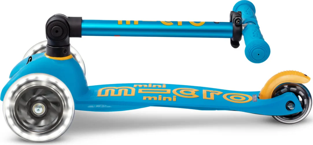 Micro Mini Foldable LED Scooter (Ocean Blue) - Image 4