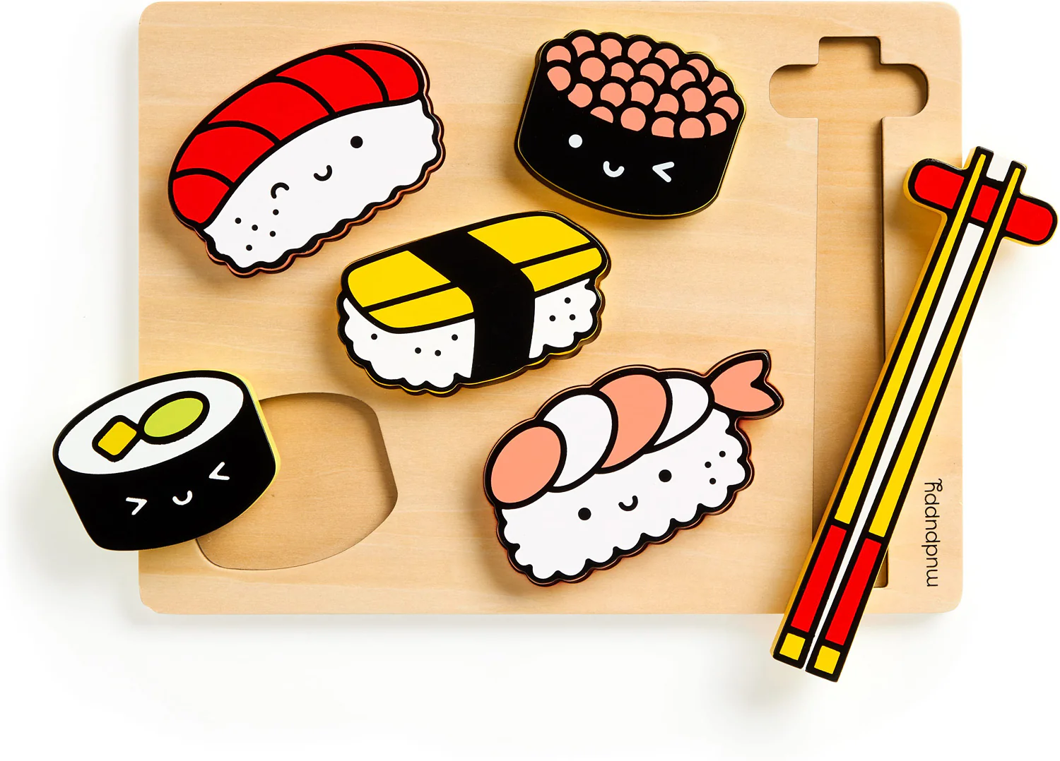 MudPuppy Sushi Friends Wooden Tray Puzzle - Image 2