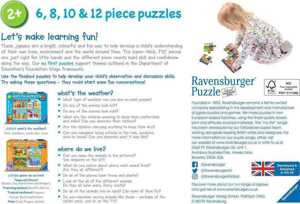 My First Puzzles: What's the Weather (6, 8, 10, 12 Piece Puzzles) - Image 5