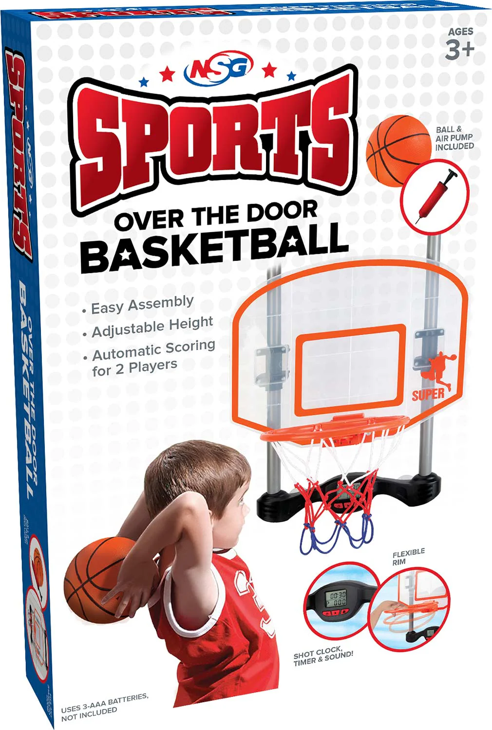 NSG Over the Door Basketball - Black/Orange/Clear - Image 4