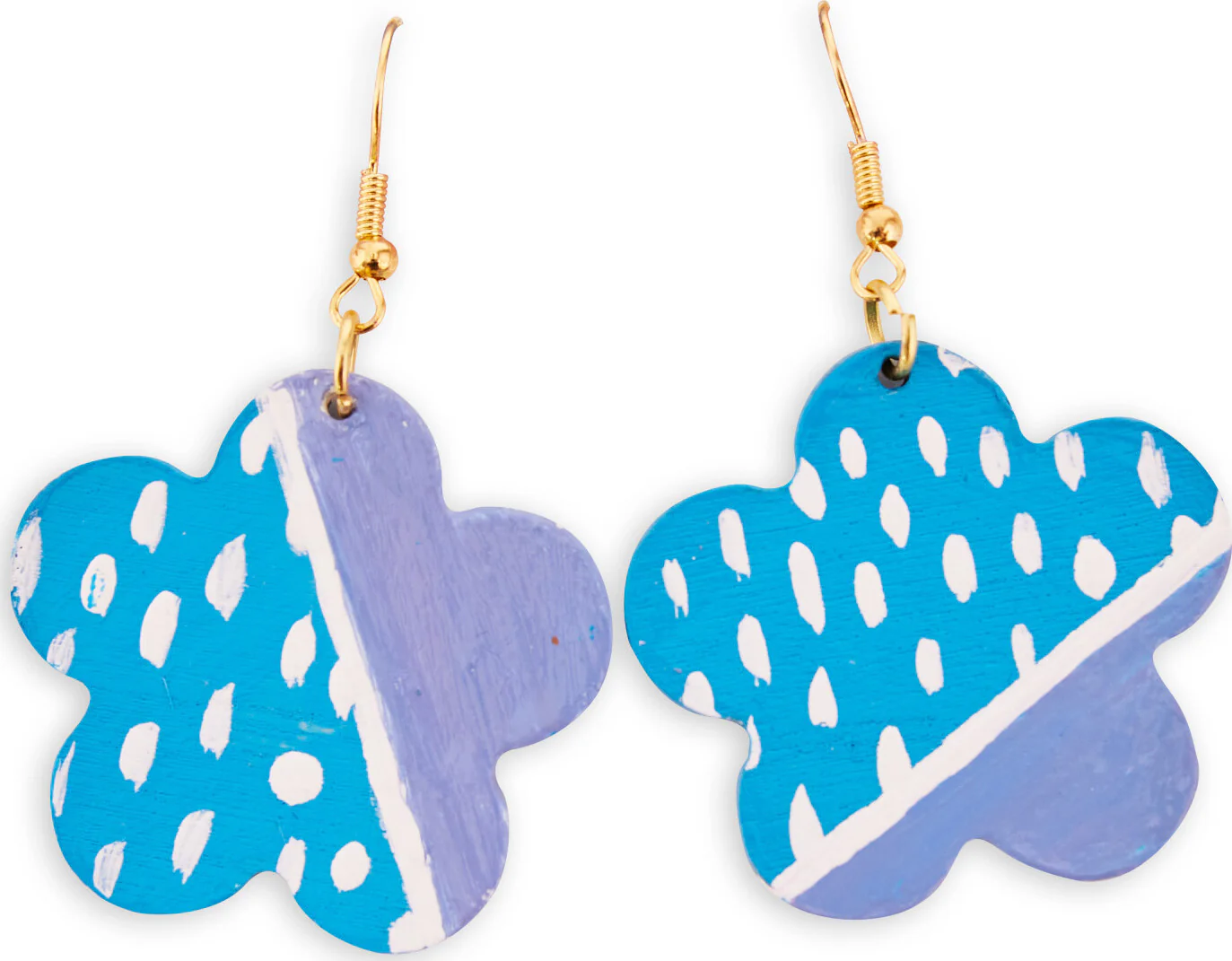 Painted Wood Earrings - Image 4