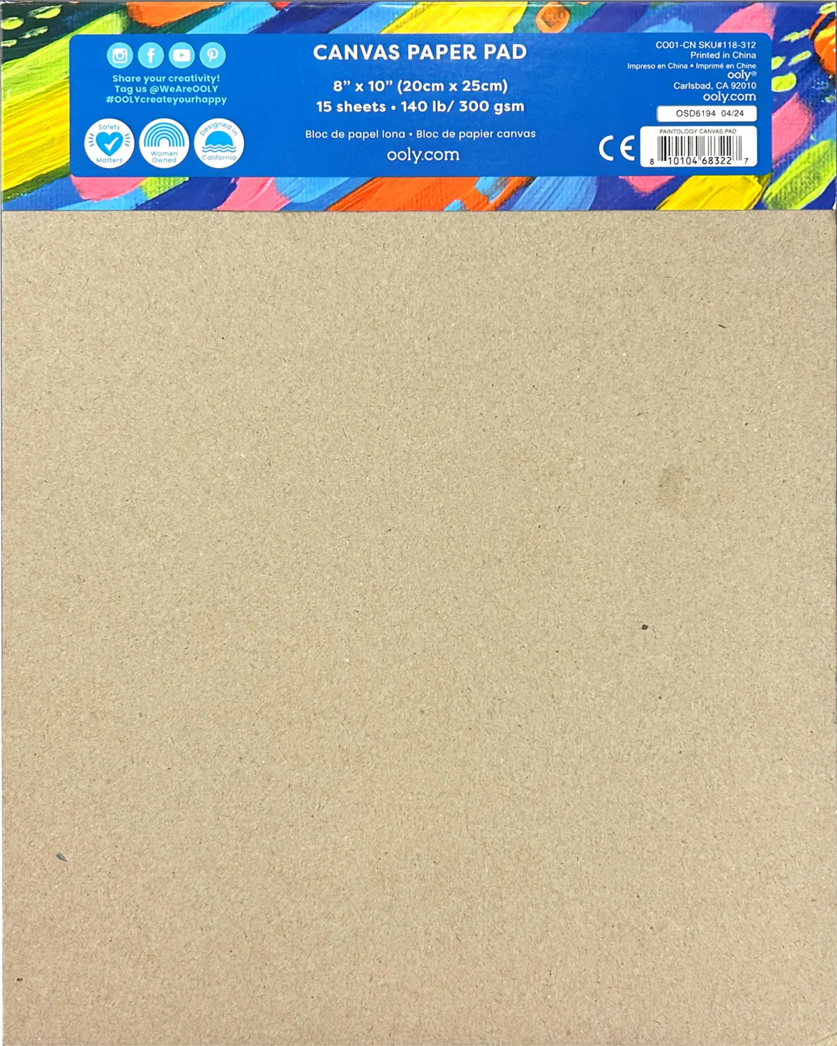 Paintology Canvas Paper Pad - 15 Sheets - Image 5