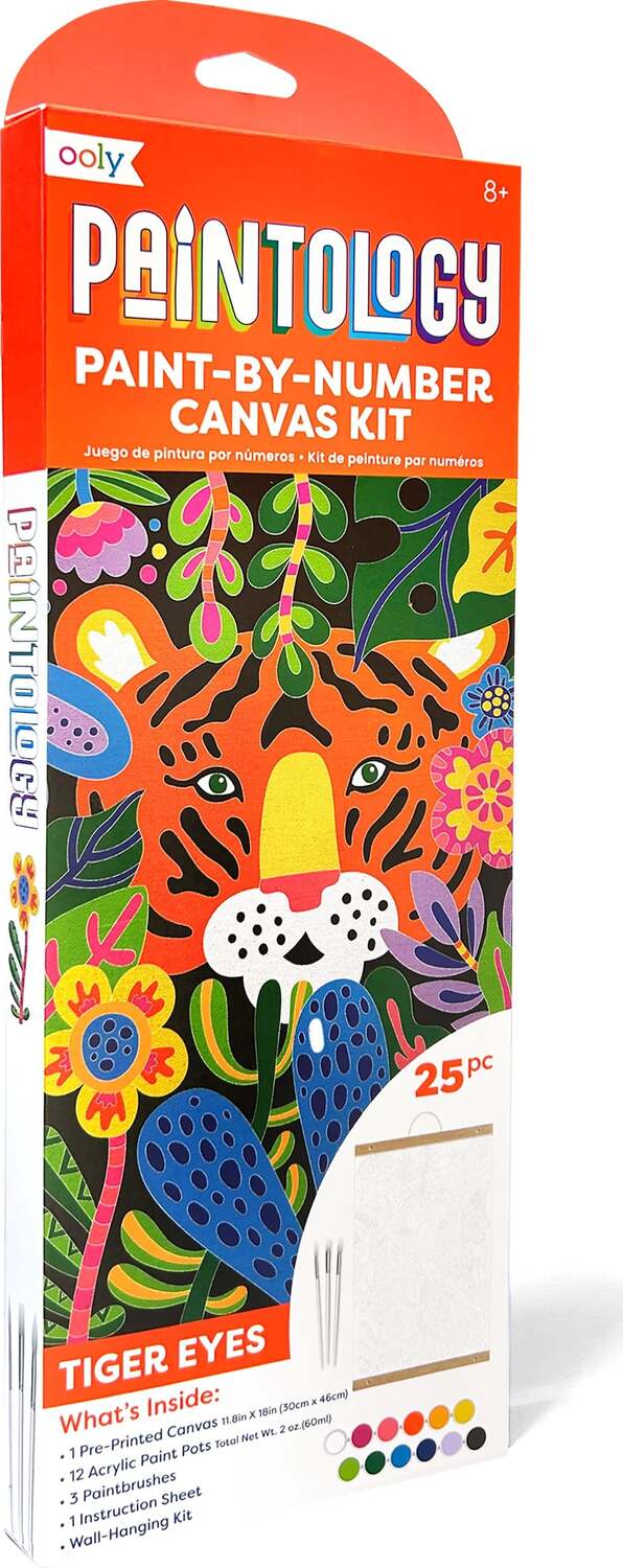 Paintology Paint-By-Number Canvas Kit - Tiger Eyes - Image 2
