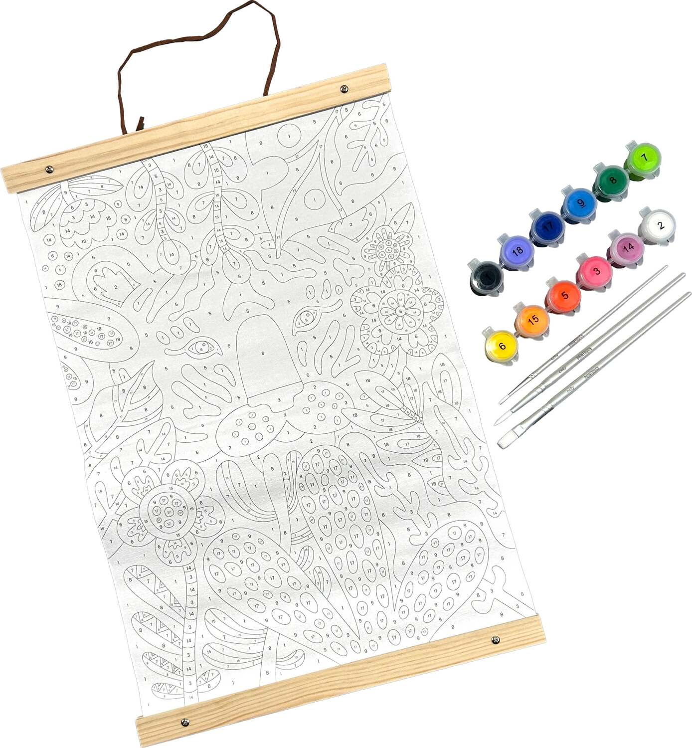 Paintology Paint-By-Number Canvas Kit - Tiger Eyes - Image 3