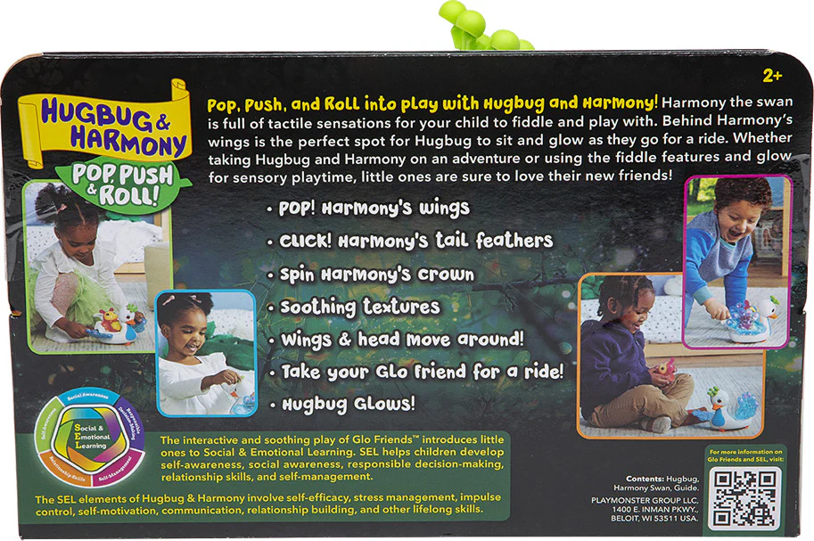 Playskool Glo Friends – Hugbug & Harmony Pop, Push & Roll! - Image 2