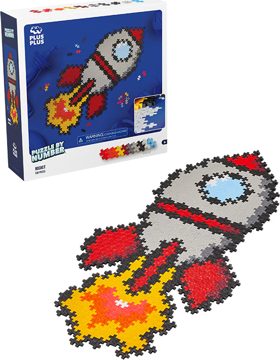 Plus-Plus Puzzle By Number - 500 pc Rocket - Image 2