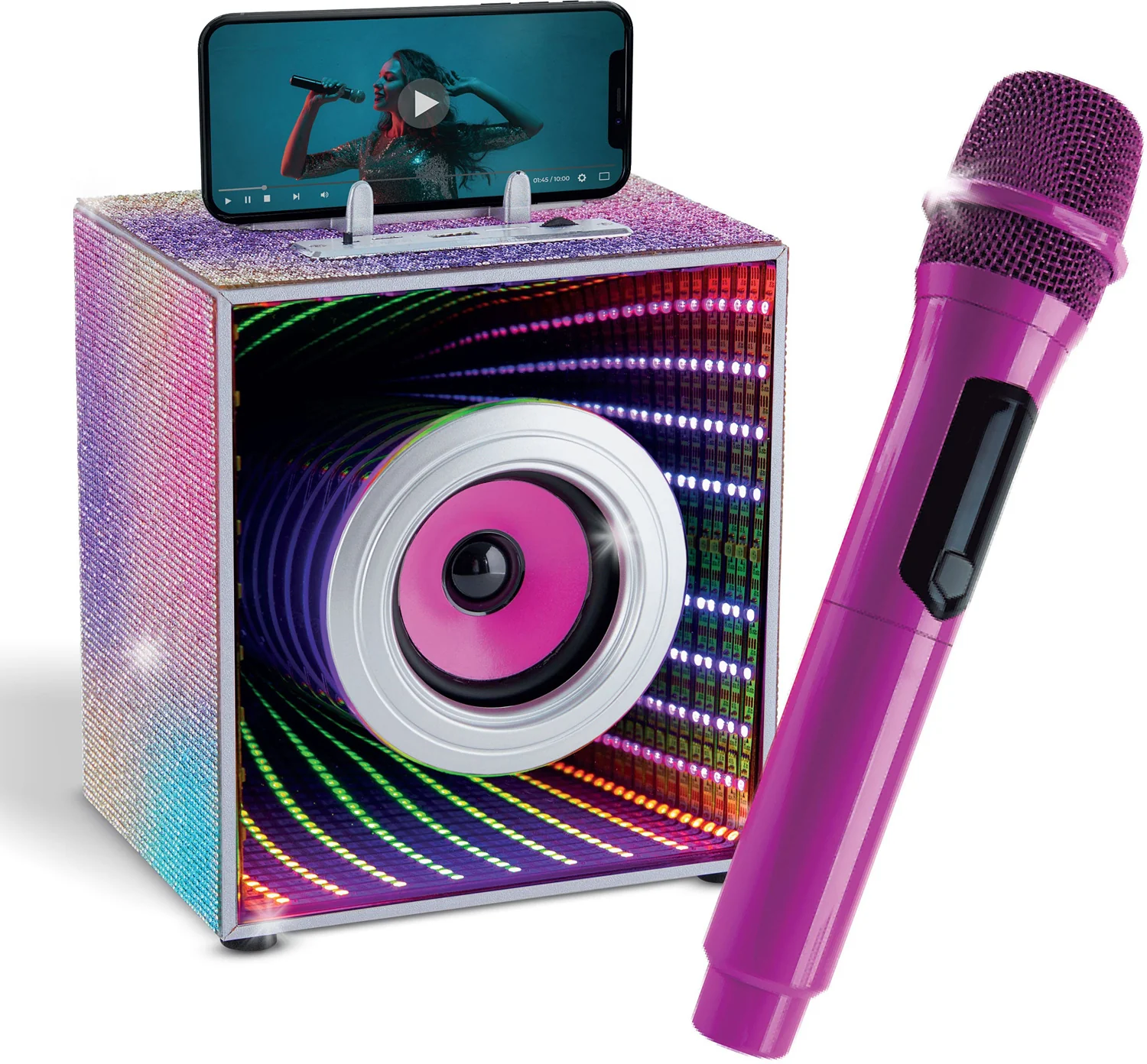 Pop Star Karaoke Set - Infinity Speaker and Wireless Microphone - Purple - Image 2
