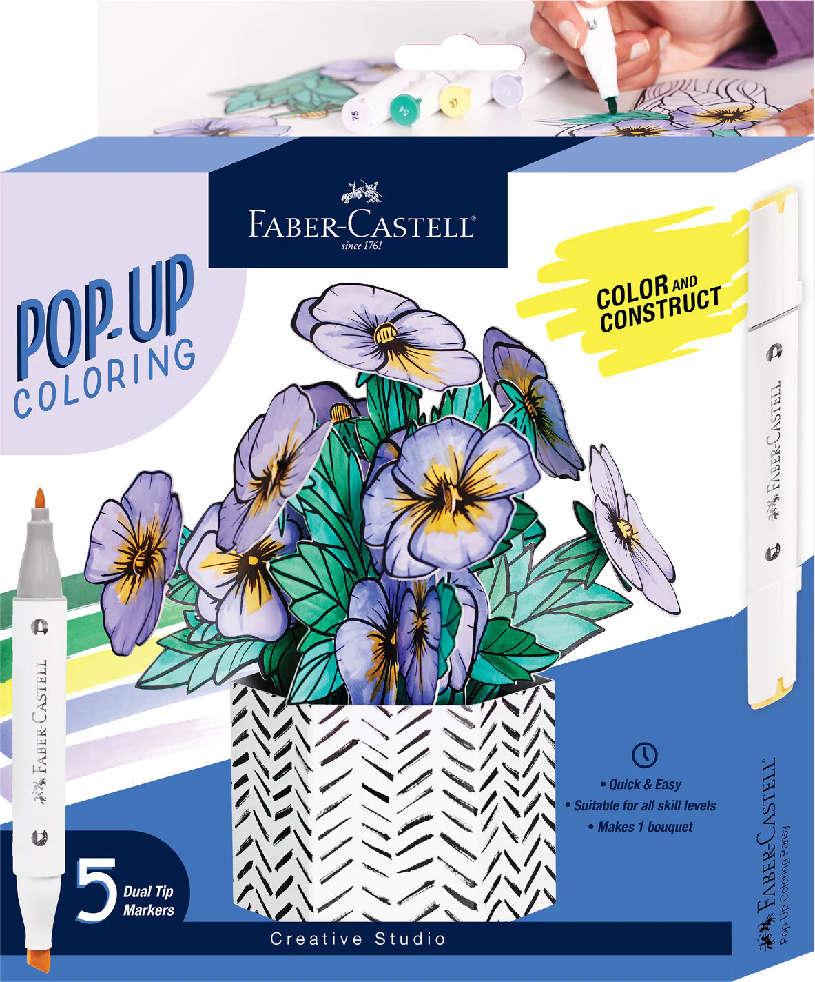 Pop Up Coloring Pansy