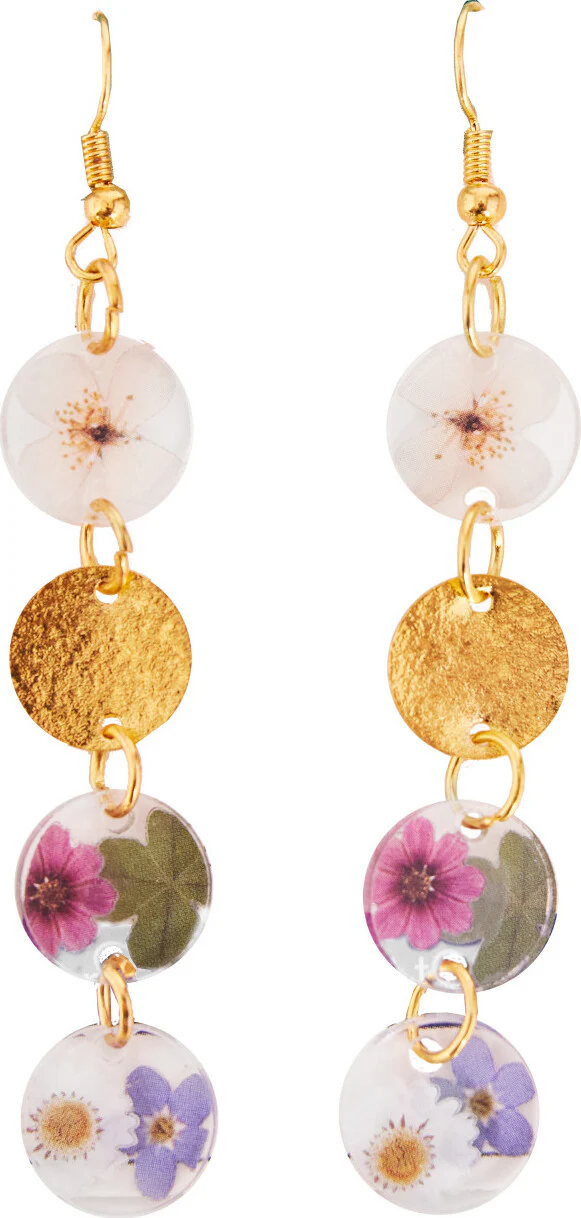 Pressed Floral Acrylic Earrings - Image 3