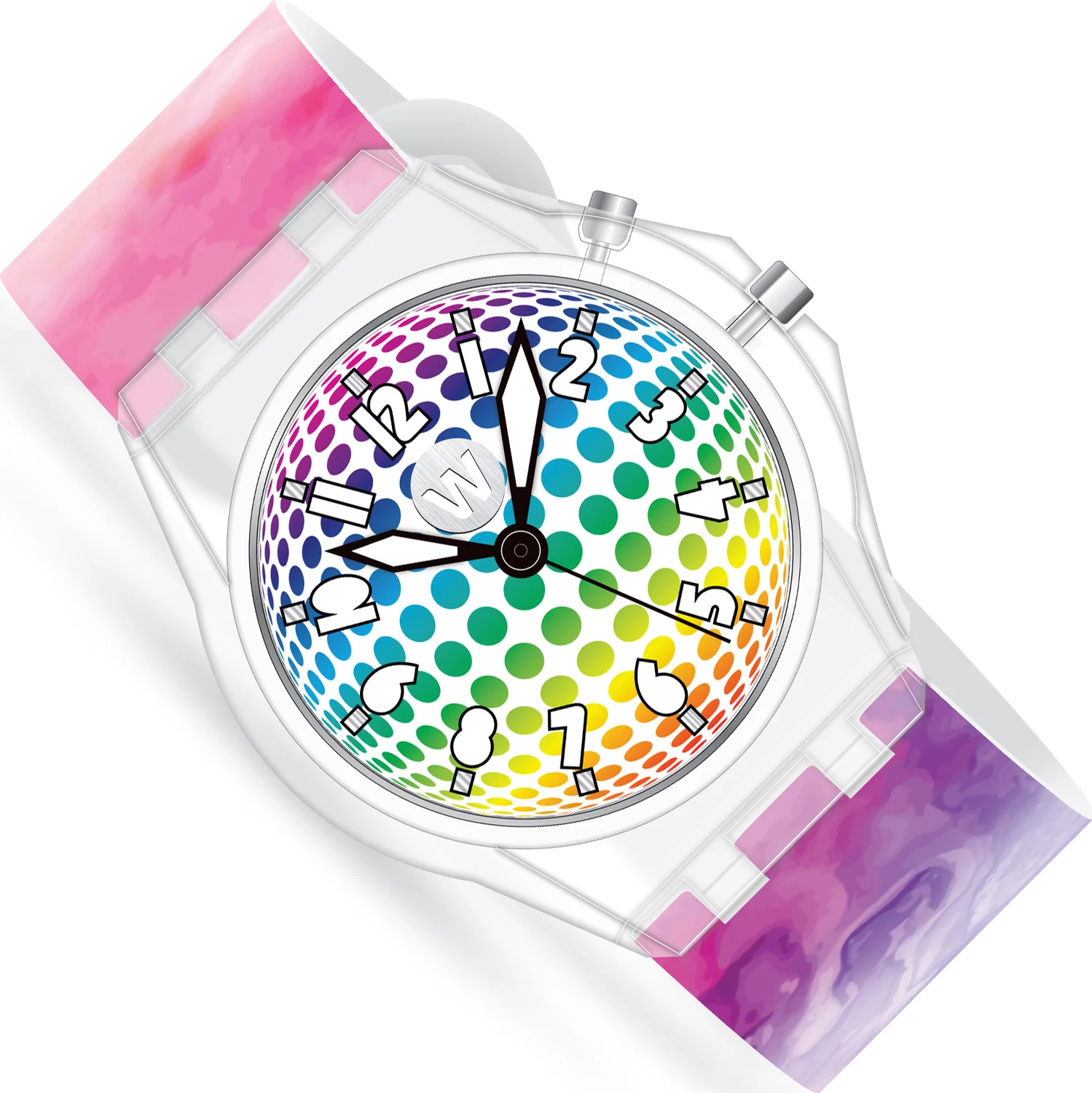 Rainbow Tie Dye - Light Up Watch - Watchitude Glow - Image 3