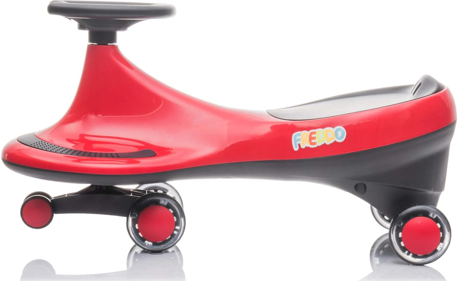 Freddo Toys Swing Car with Flashing Wheels (Red) - Image 2