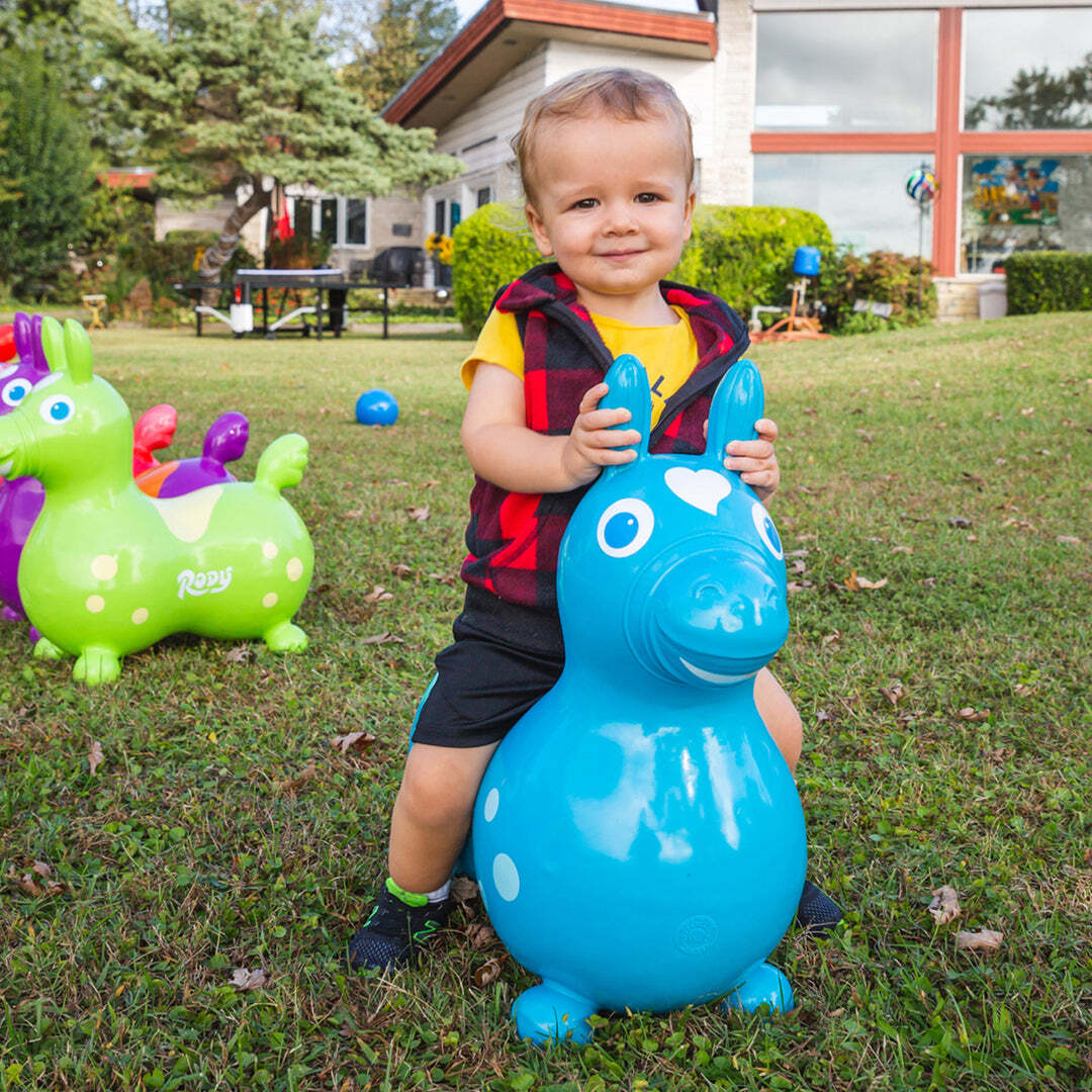 Rody Inflatable Bounce Horse (Blue) - Image 3